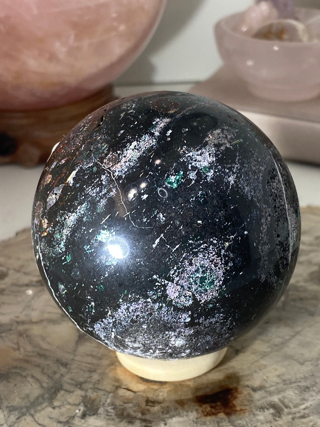 Ocean opal crystal sphere