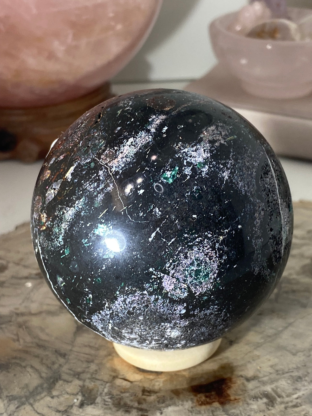 Ocean opal crystal sphere