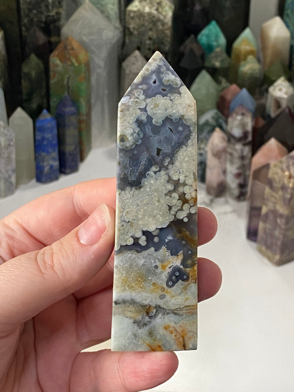 Ocean jasper crystal tower