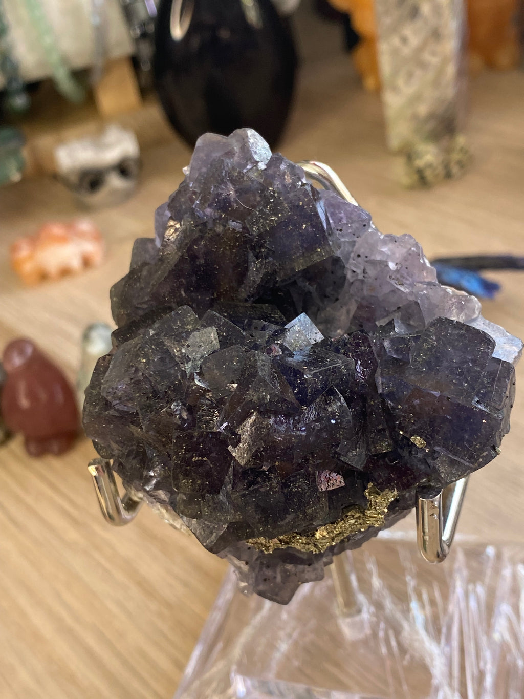 Nigerian fluorite with sugar duzy pyrite specimen