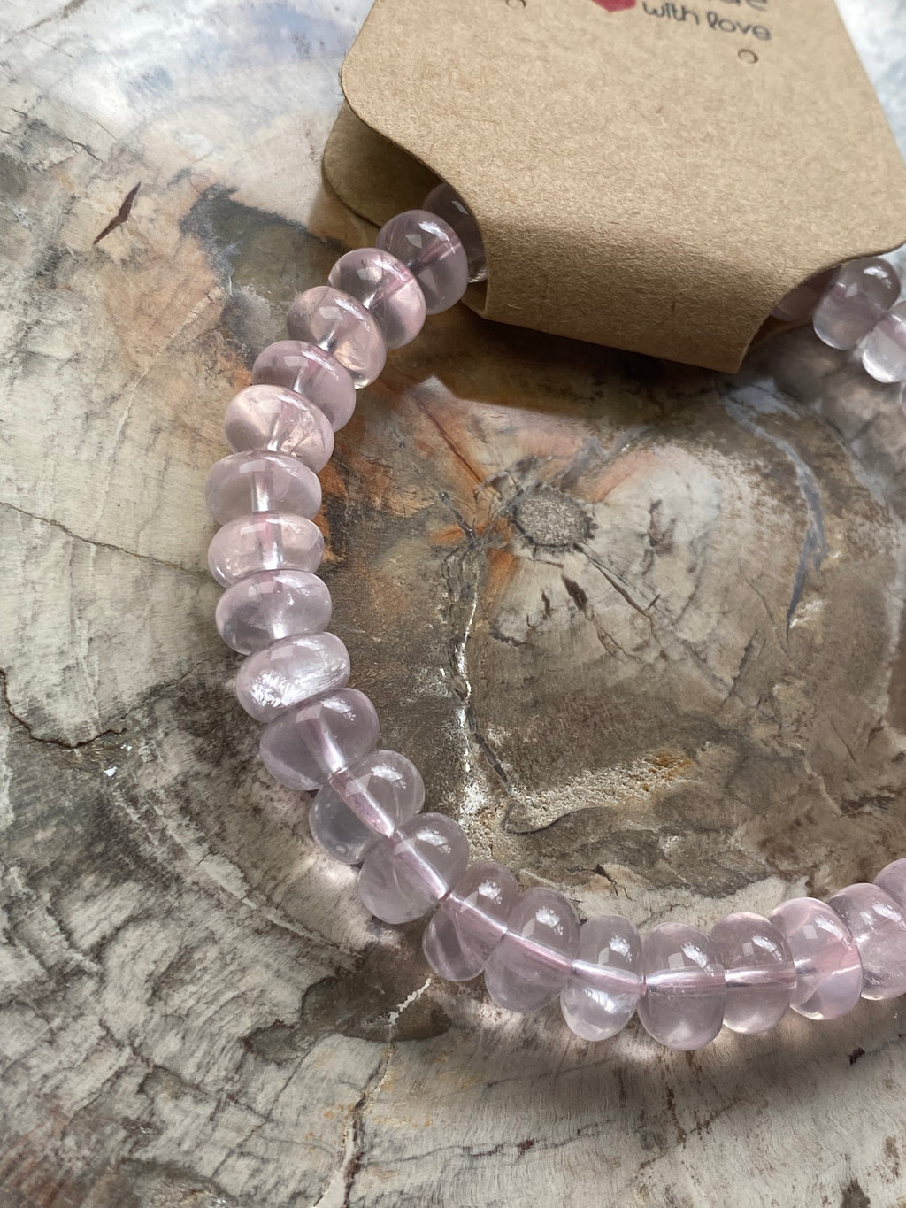 Rose quartz crystal bracelet 8mm