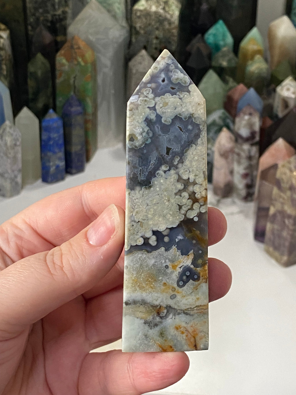 Ocean jasper crystal tower