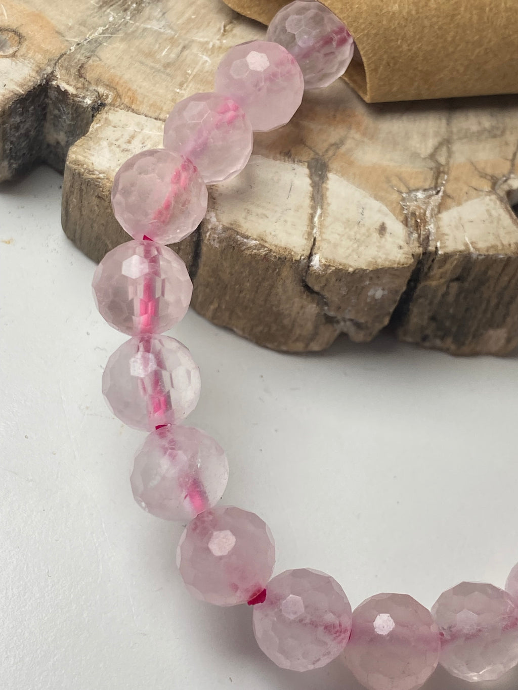 Rose quartz crystal bracelet