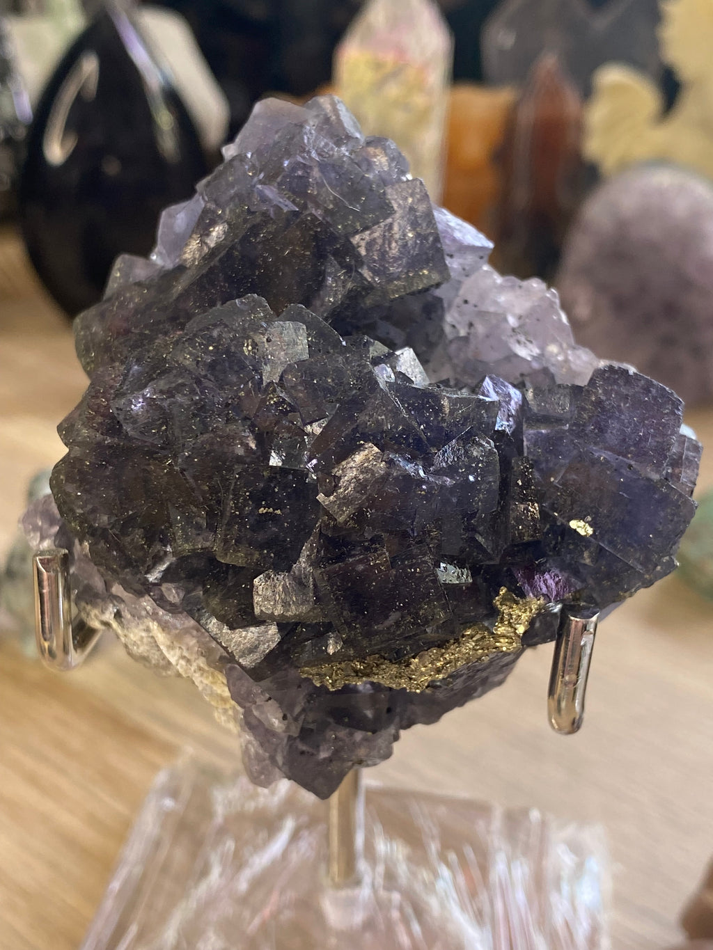 Nigerian fluorite with sugar duzy pyrite specimen