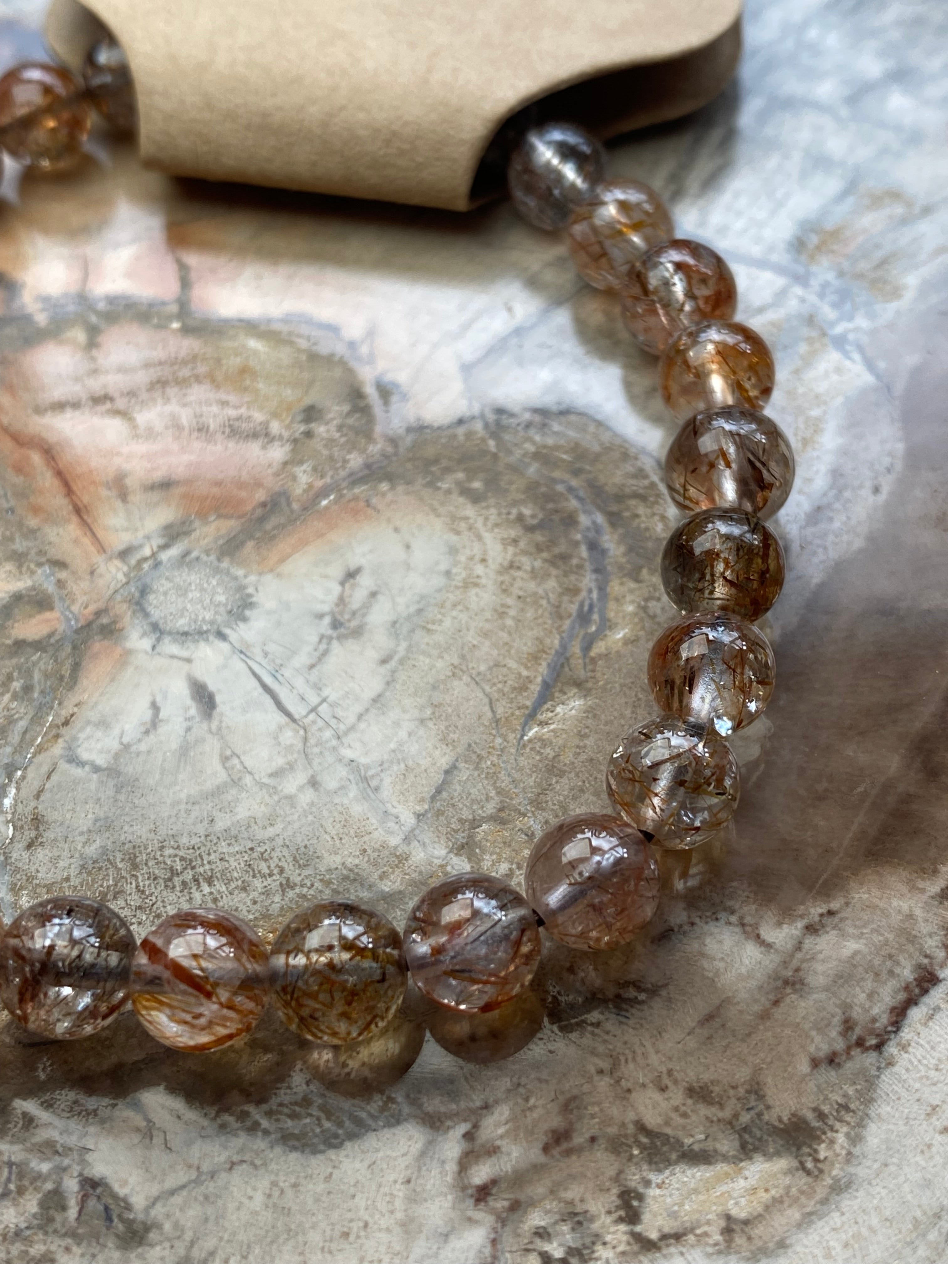 Grade AAAA rutile crystal bracelet 6.5mm