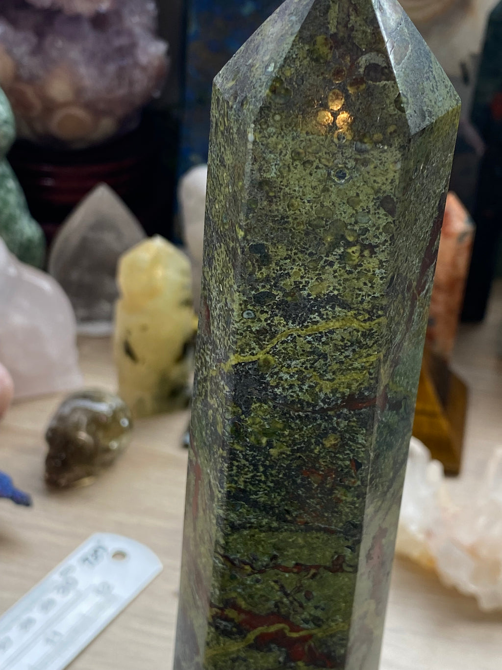 Dragon blood stone crystal tower 23cm