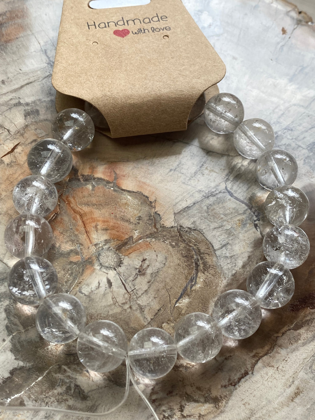 10mm clear quartz crystal bracelet