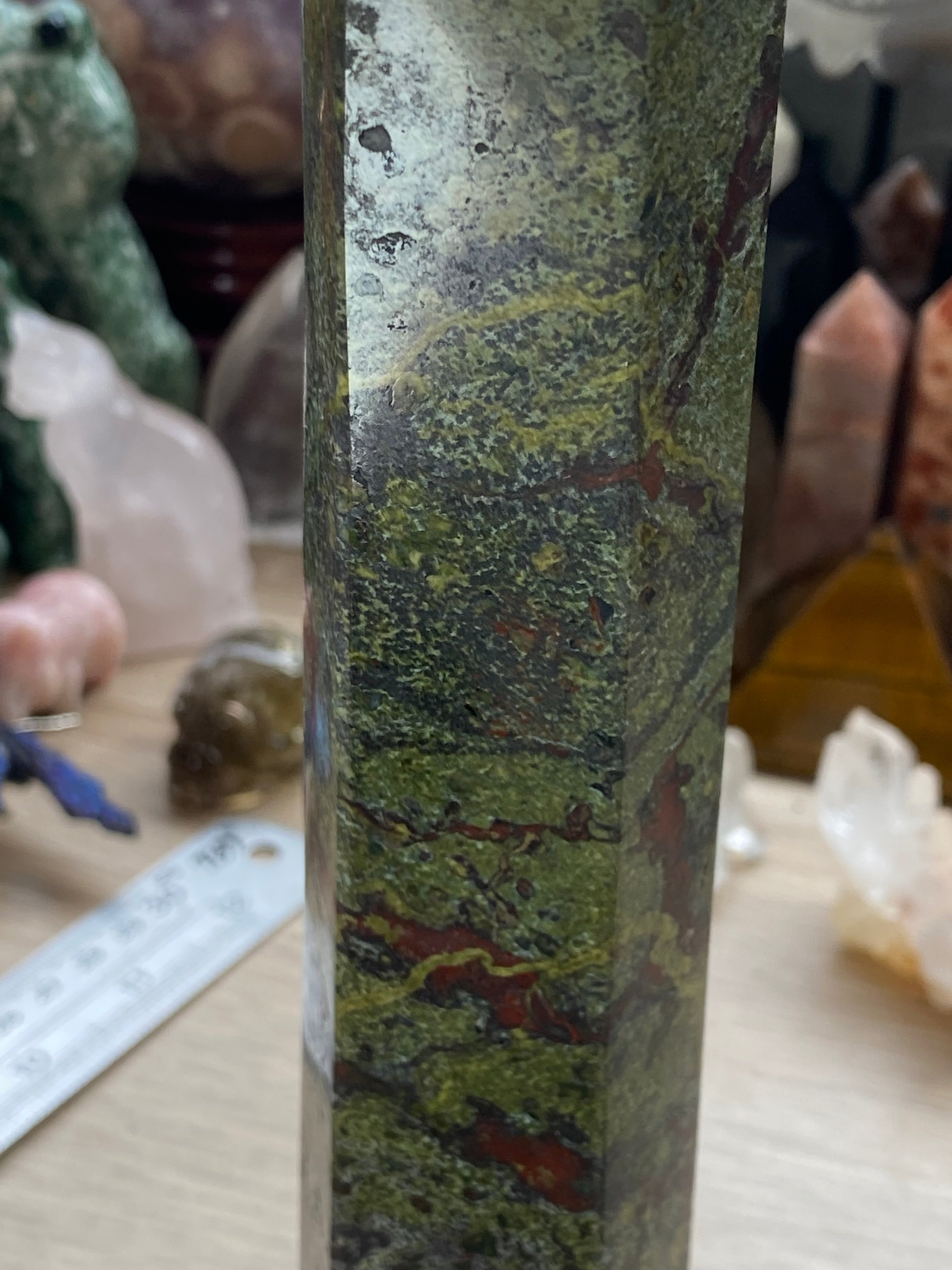 Dragon blood stone crystal tower 23cm