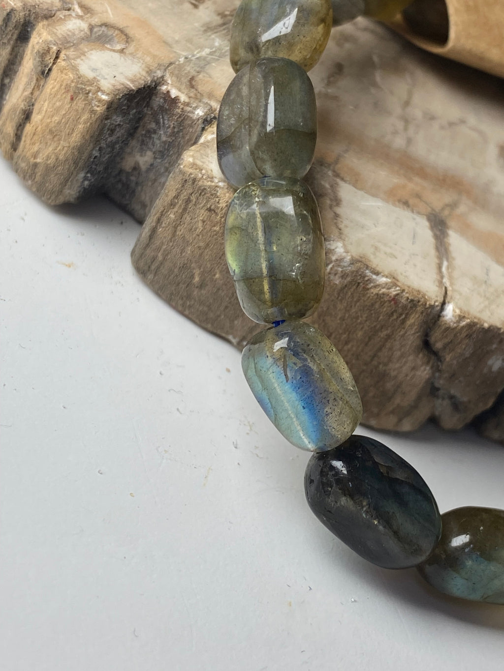 Labidorite crystal bracelet