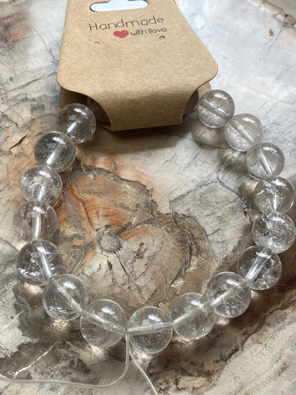10mm clear quartz crystal bracelet