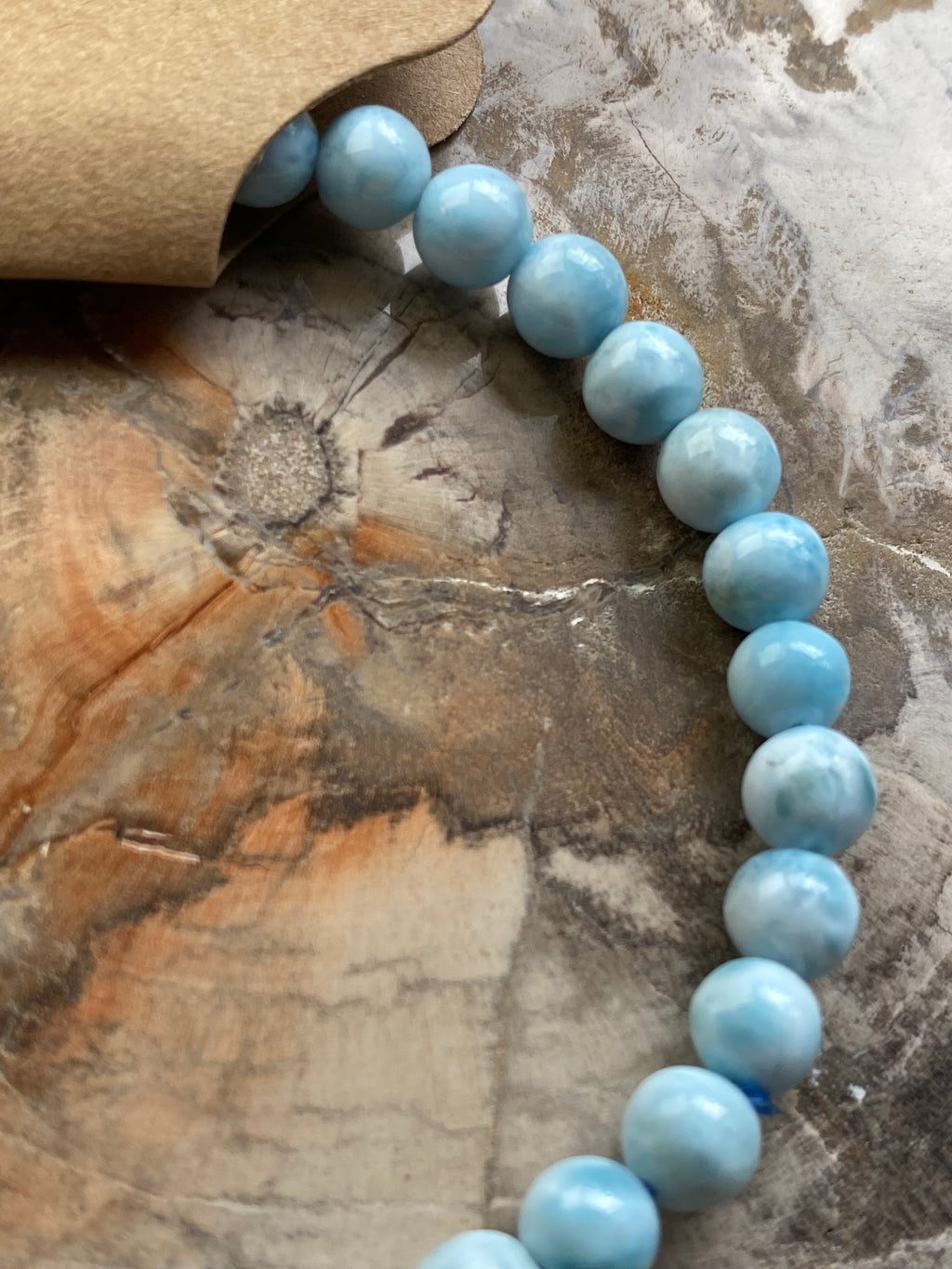 Larimar crystal bracelet