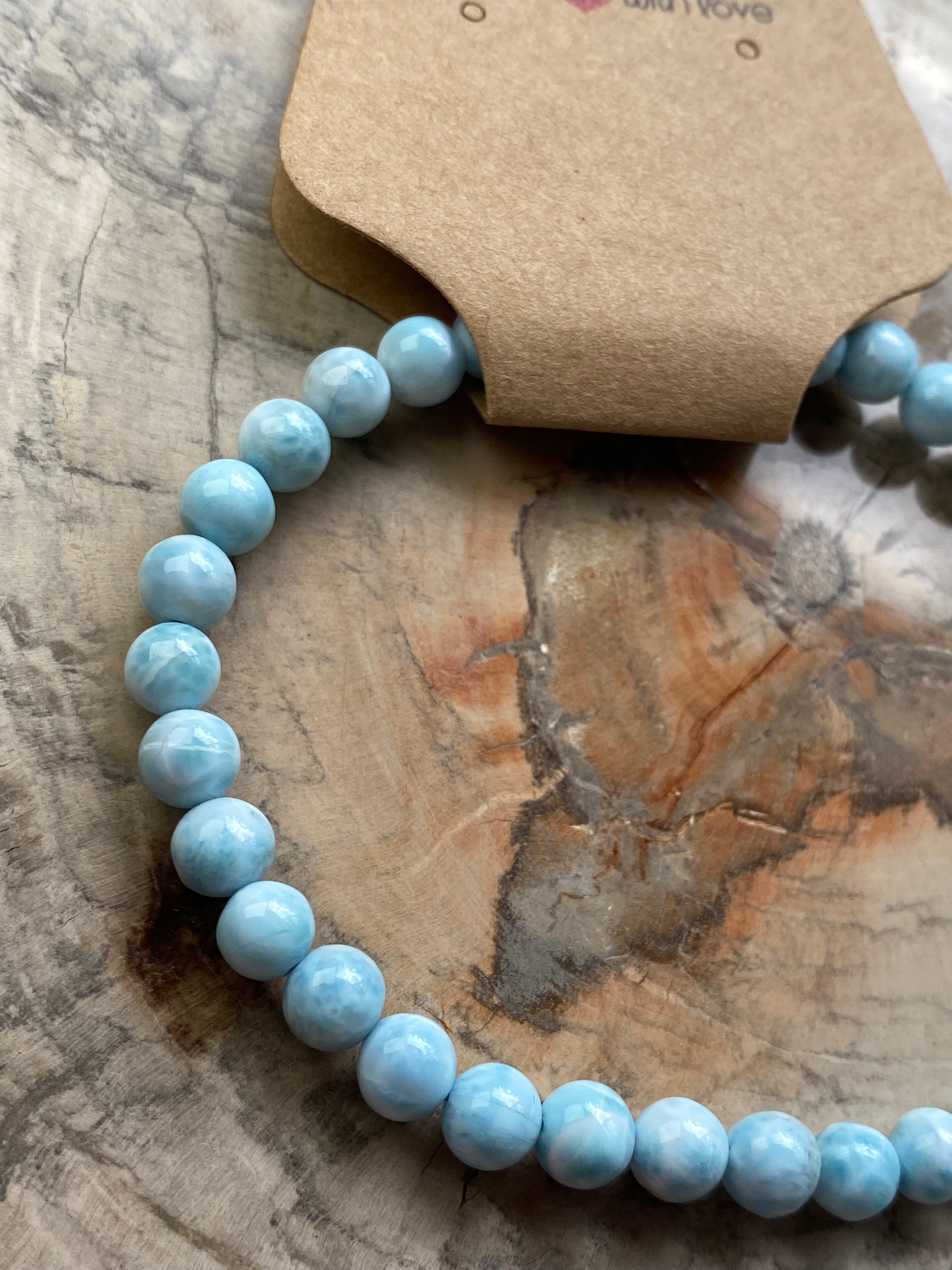 Larimar crystal bracelet