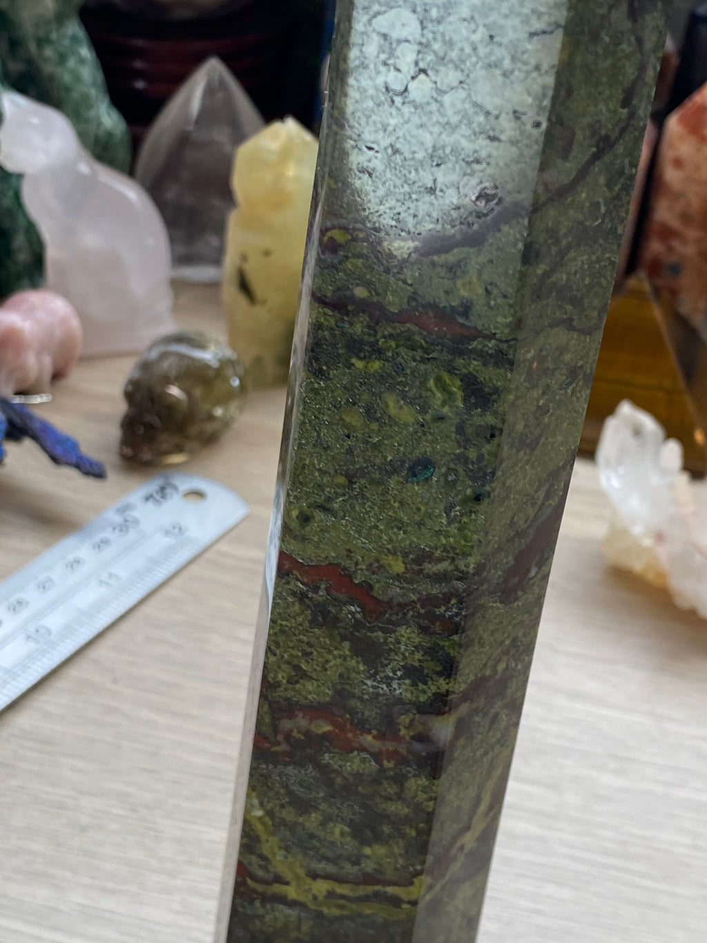 Dragon blood stone crystal tower 23cm