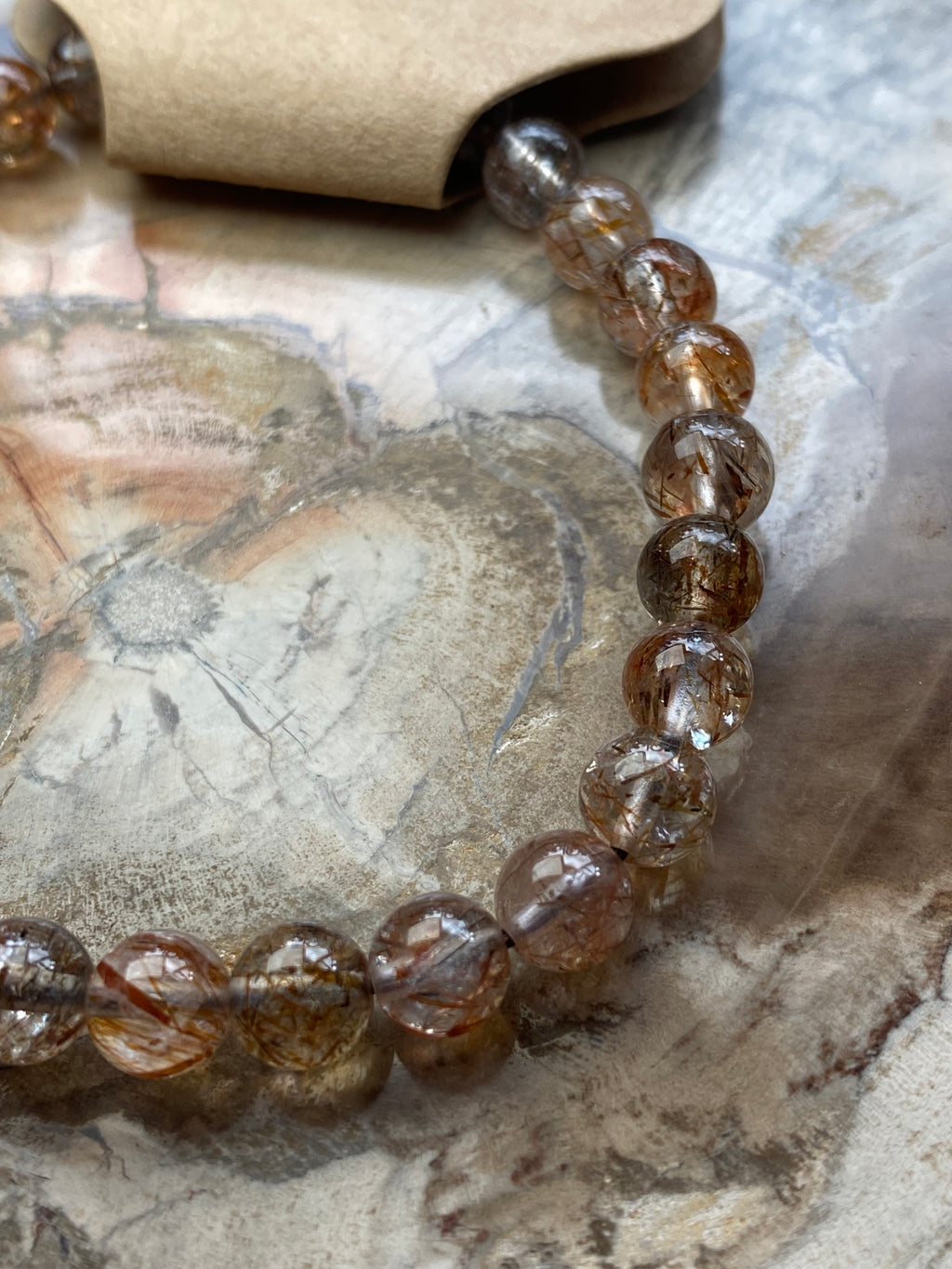 Grade AAAA rutile crystal bracelet 6.5mm