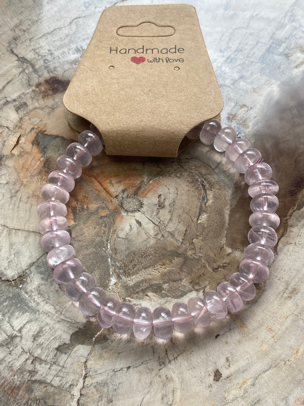 Rose quartz crystal bracelet 8mm