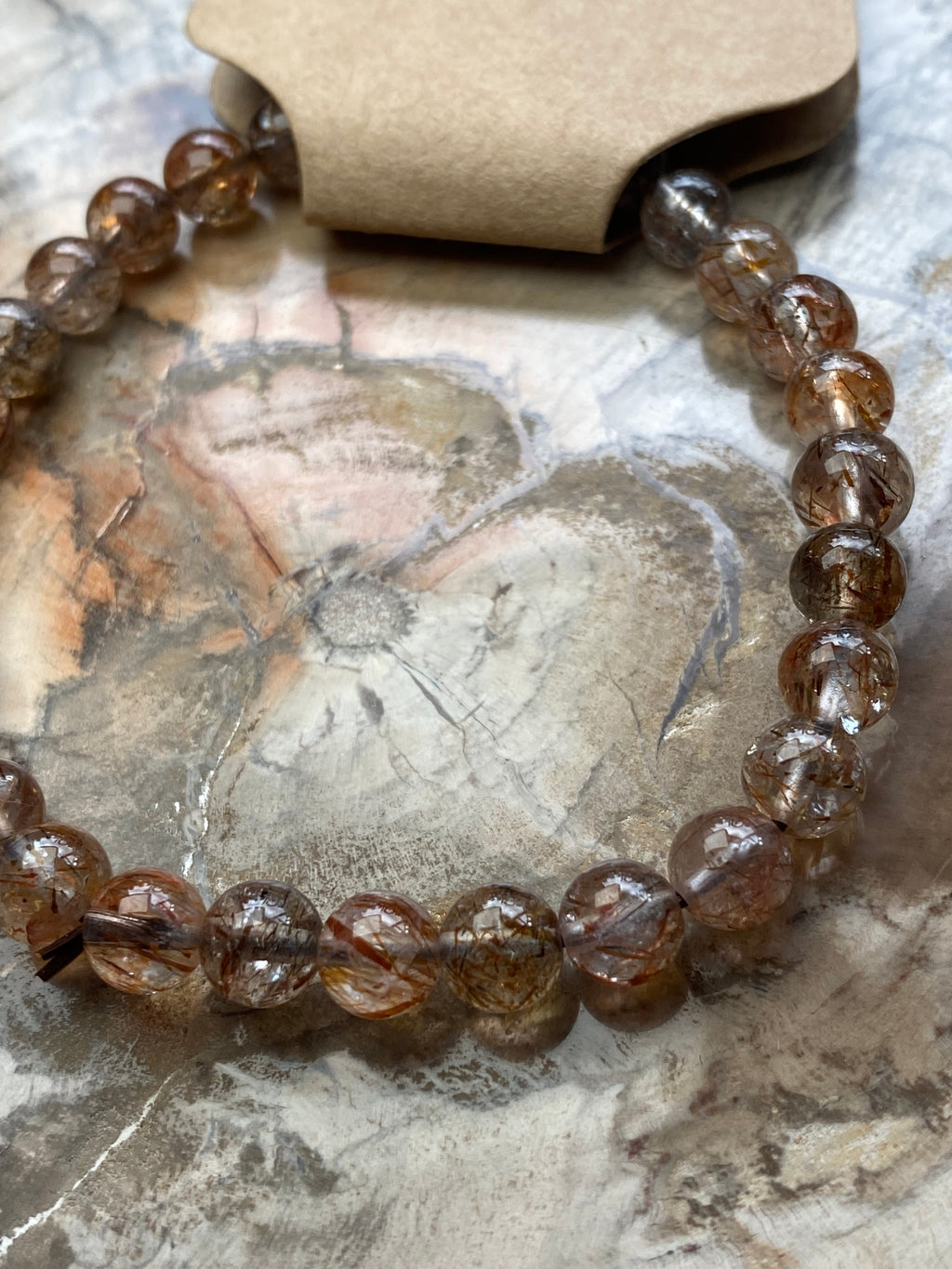 Grade AAAA rutile crystal bracelet 6.5mm