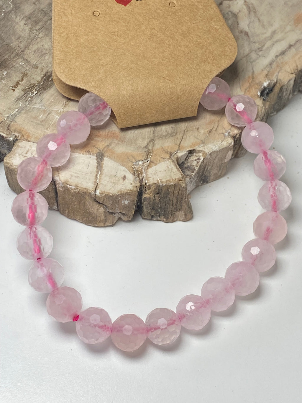 Rose quartz crystal bracelet