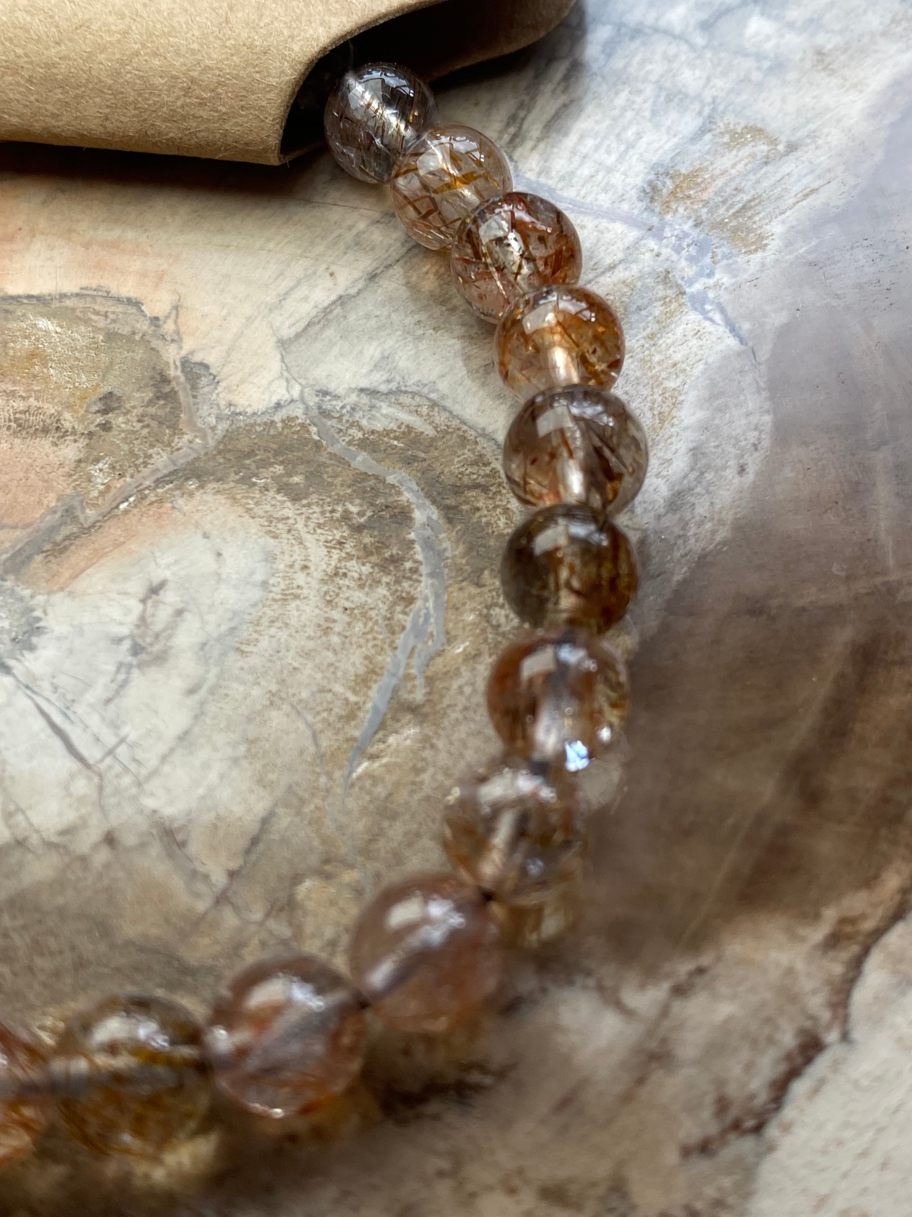 Grade AAAA rutile crystal bracelet 6.5mm