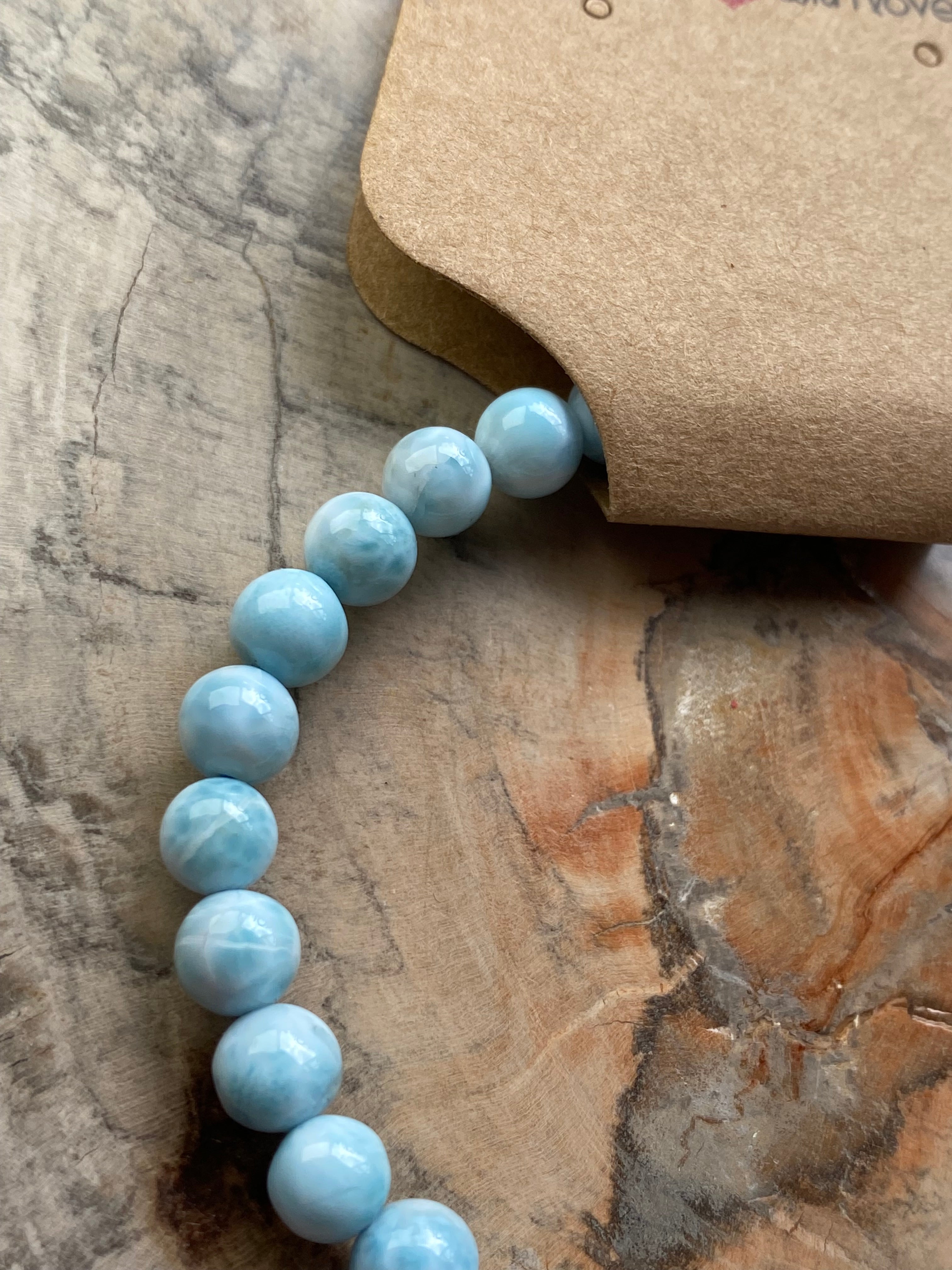 Larimar crystal bracelet