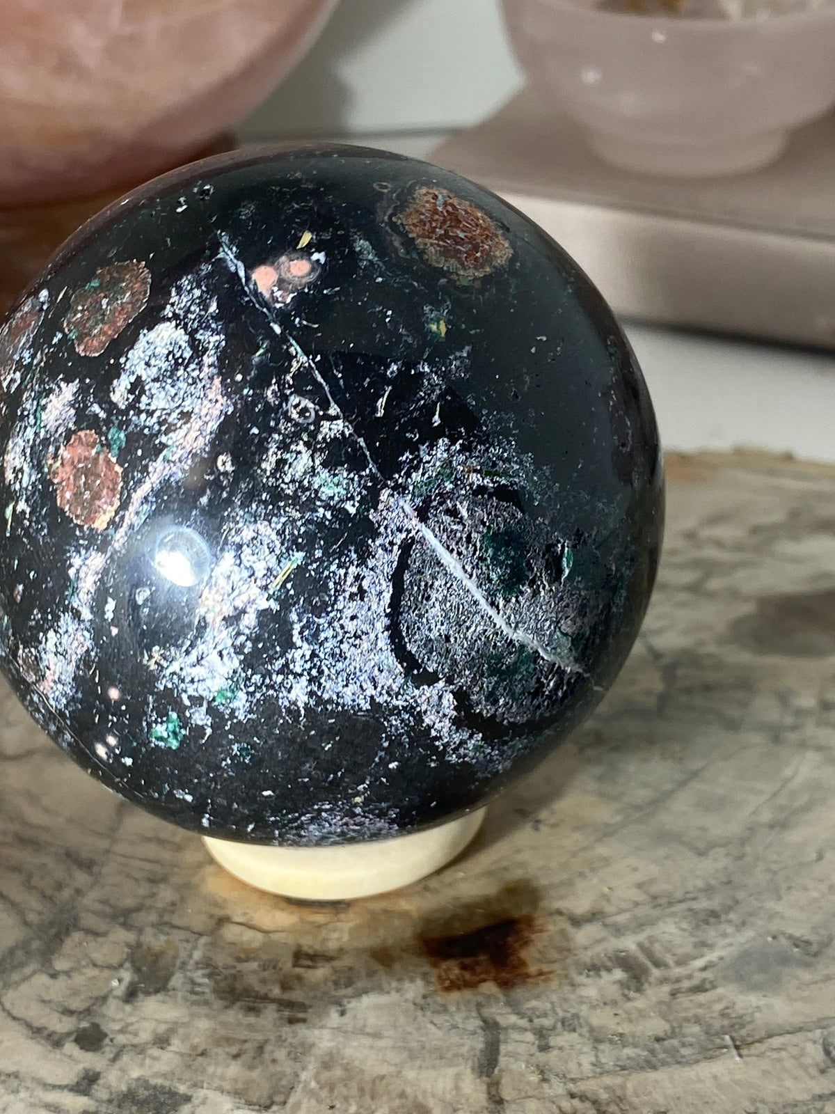 Ocean opal crystal sphere