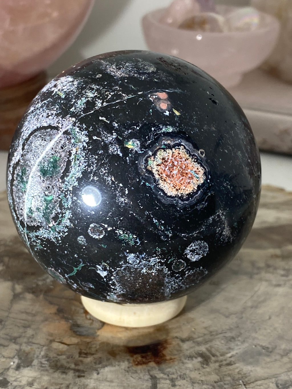 Ocean opal crystal sphere