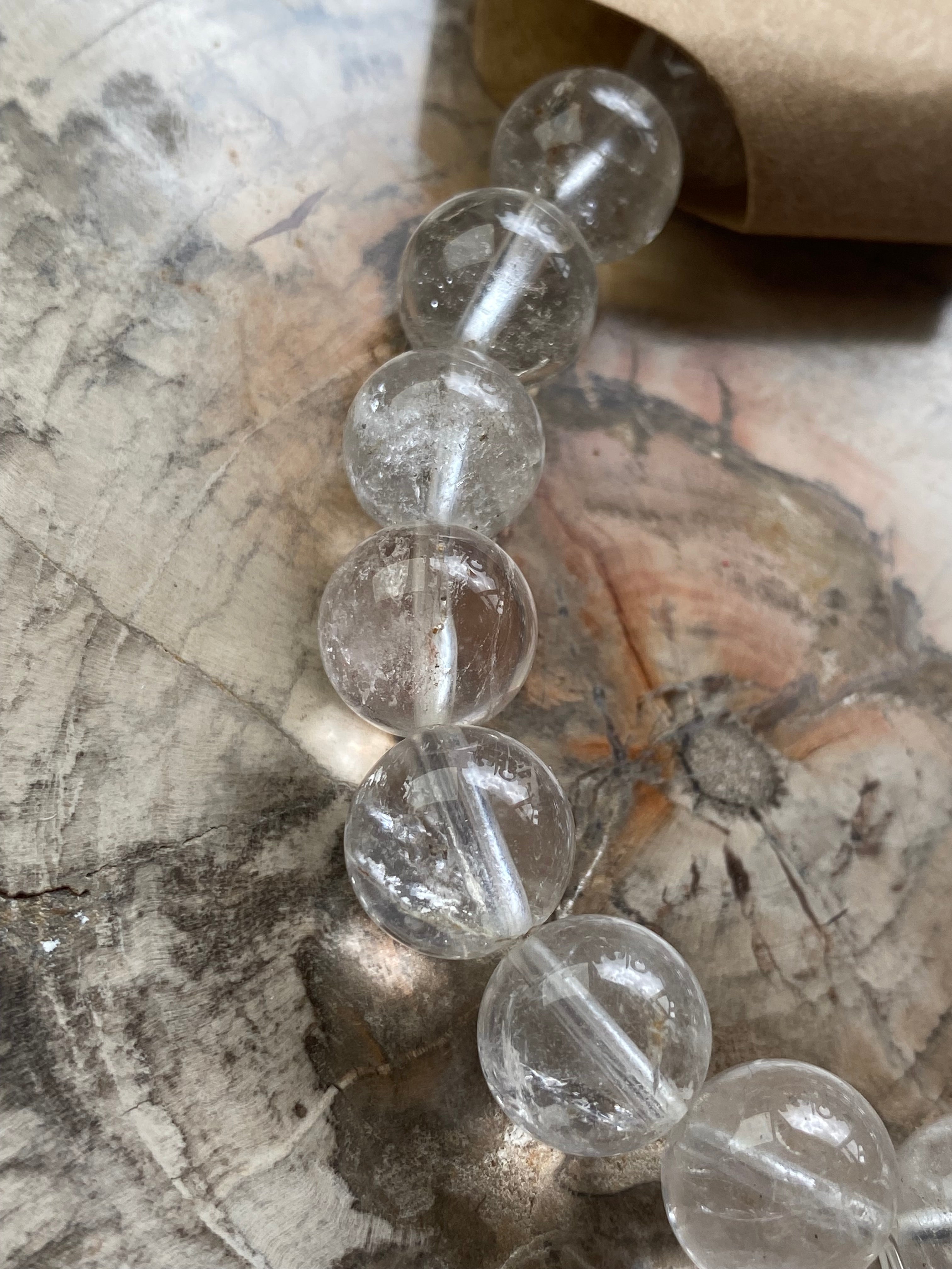 10mm clear quartz crystal bracelet
