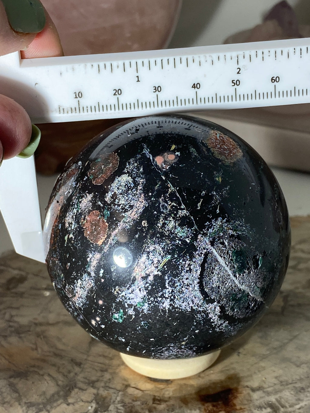 Ocean opal crystal sphere