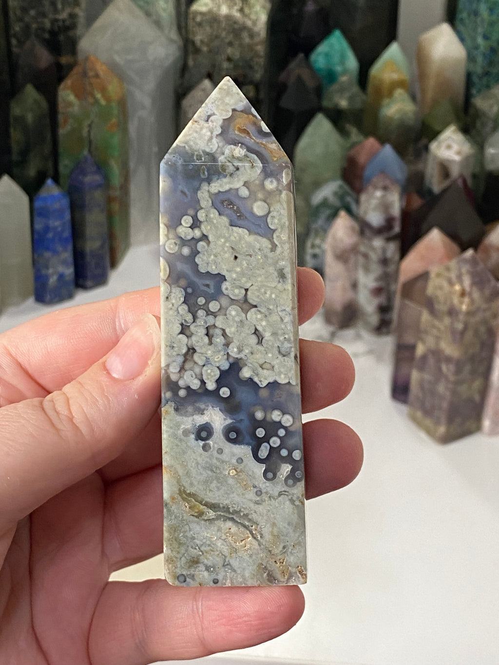 Ocean jasper crystal tower