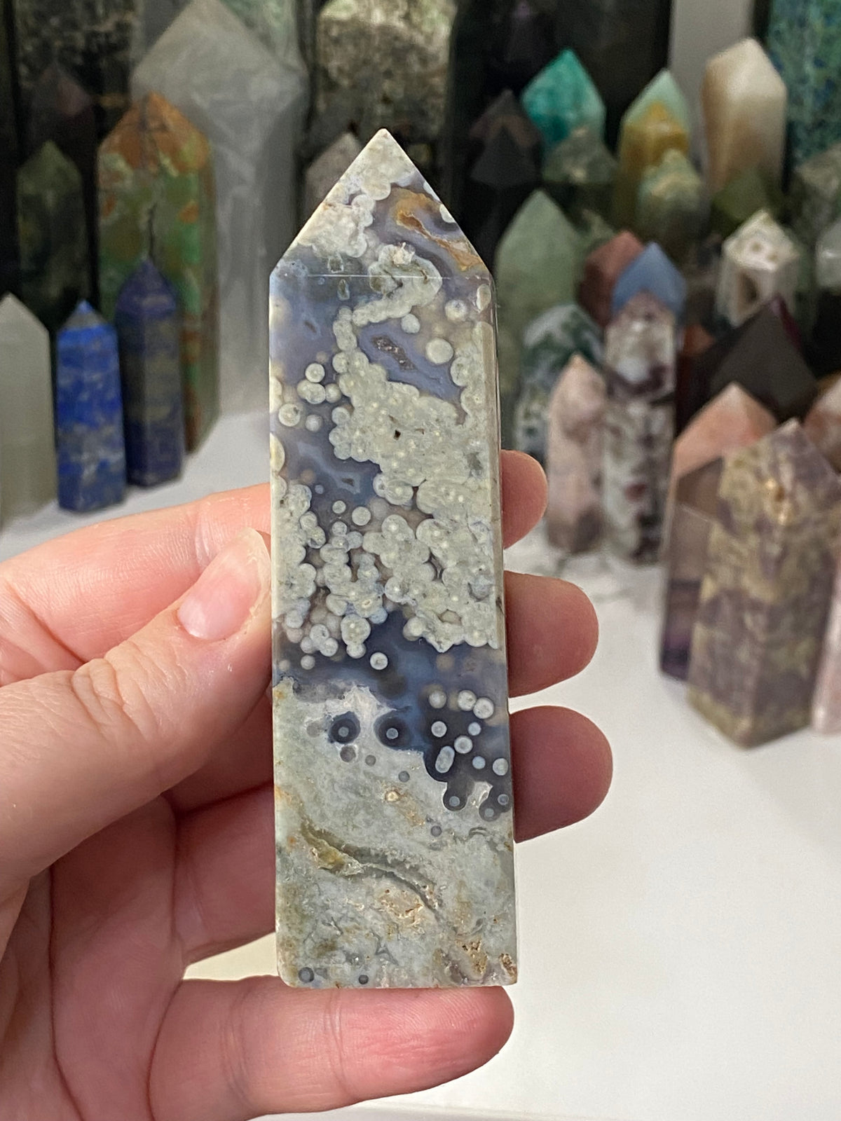 Ocean jasper crystal tower