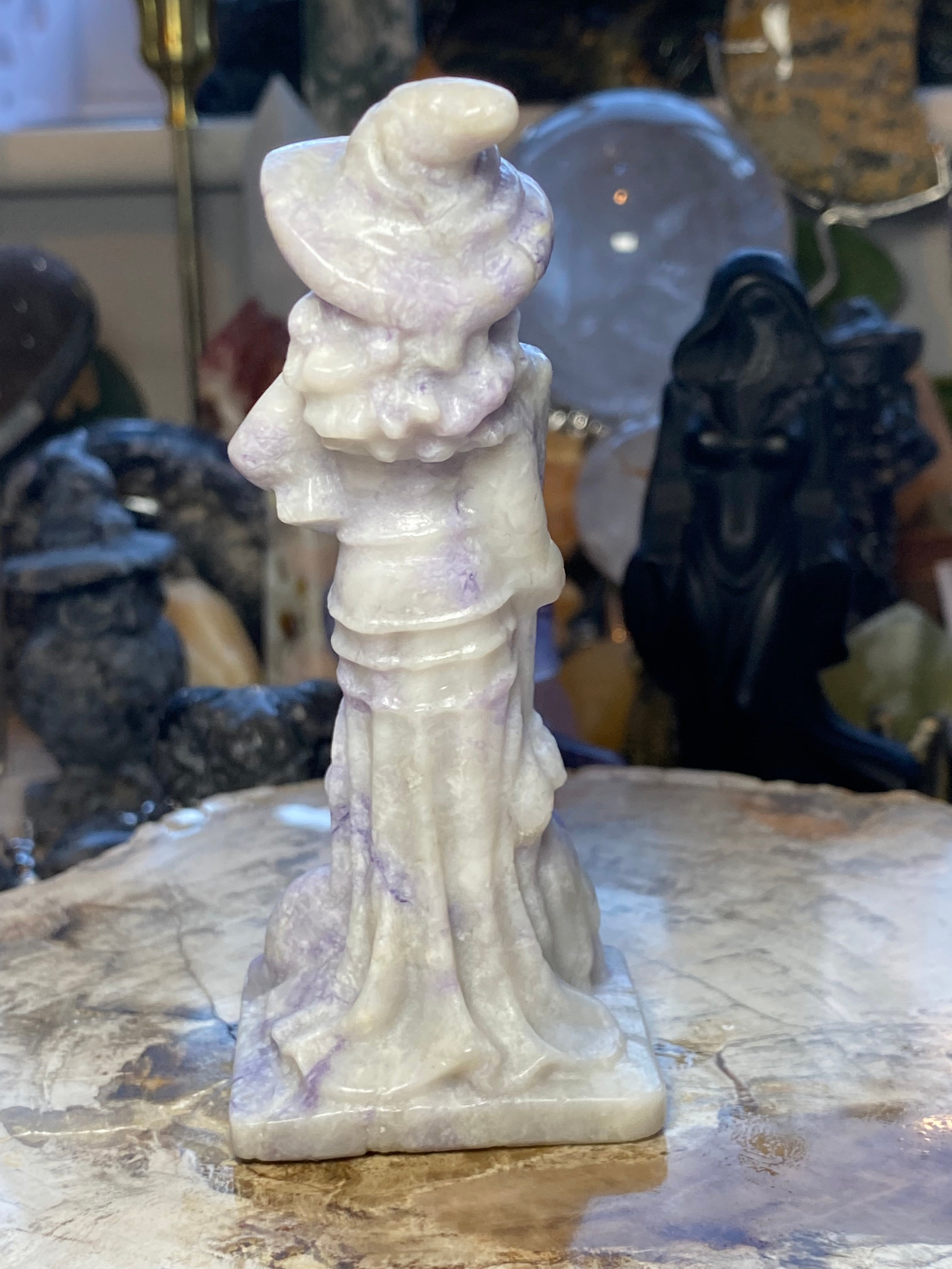 Tiffany stone crystal witch carving - Halloween