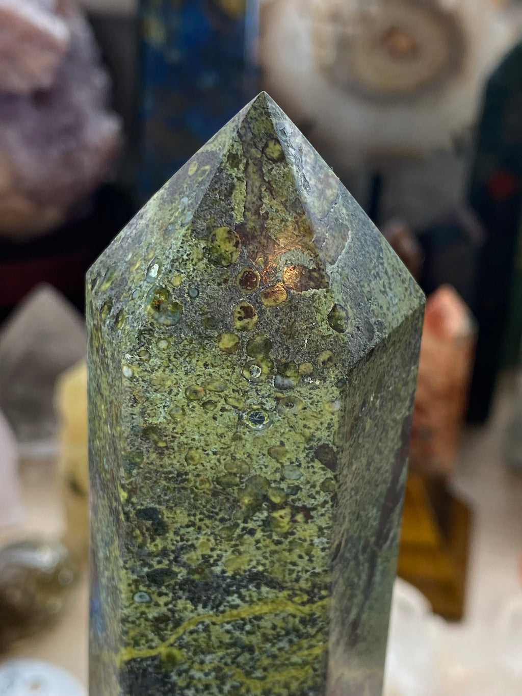 Dragon blood stone crystal tower 23cm