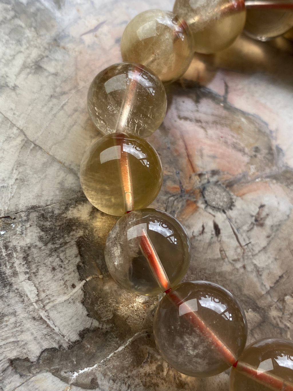 Natural Citrine crystal 13mm bracelet