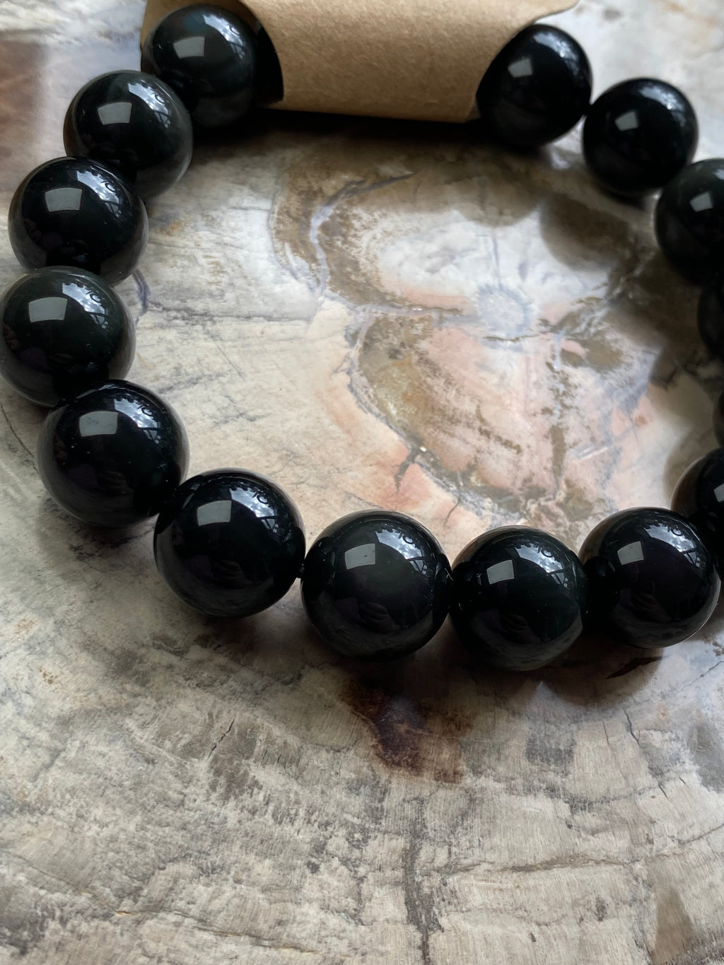 Rainbow obsidian crystal bracelet