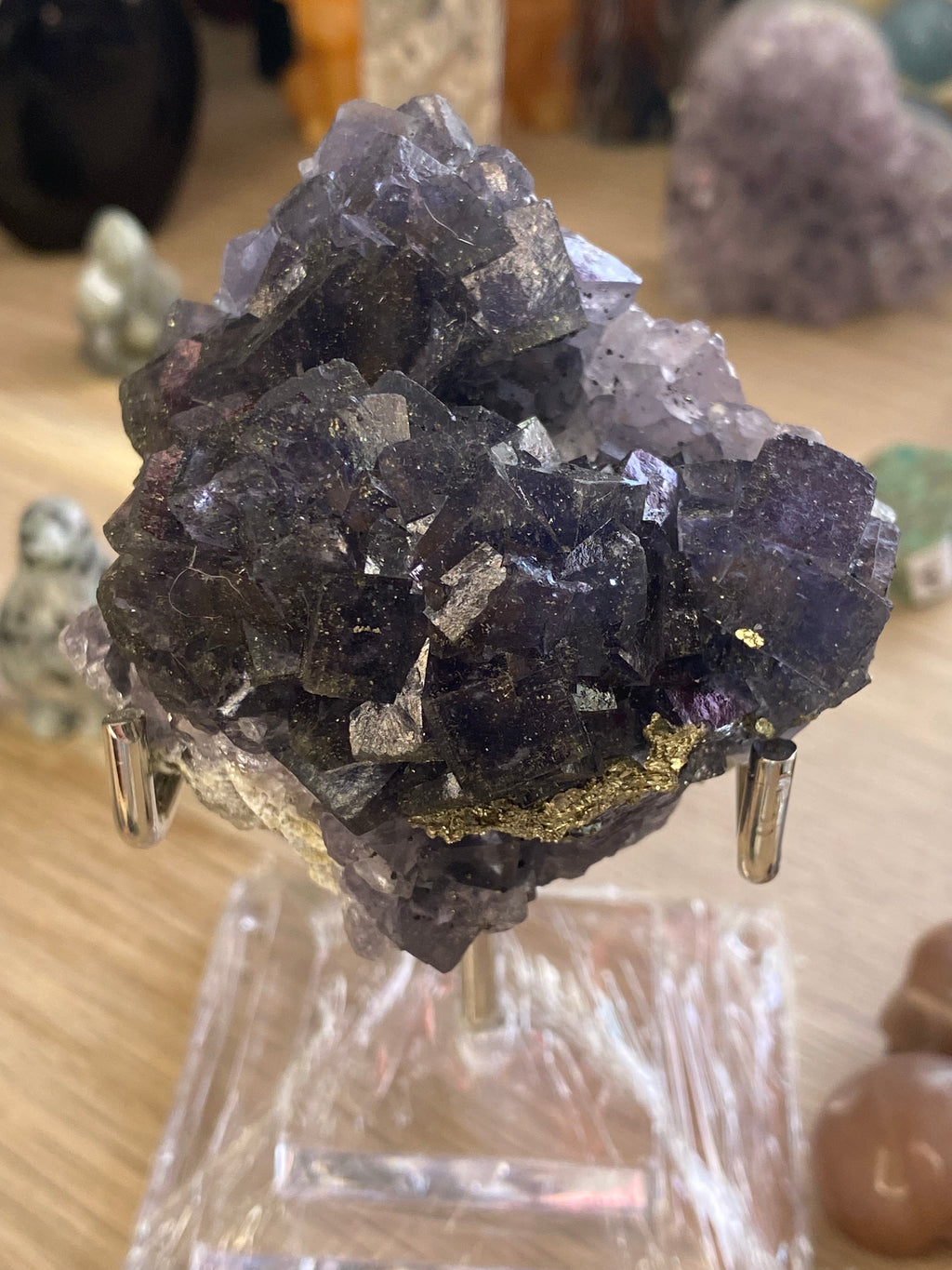Nigerian fluorite with sugar duzy pyrite specimen
