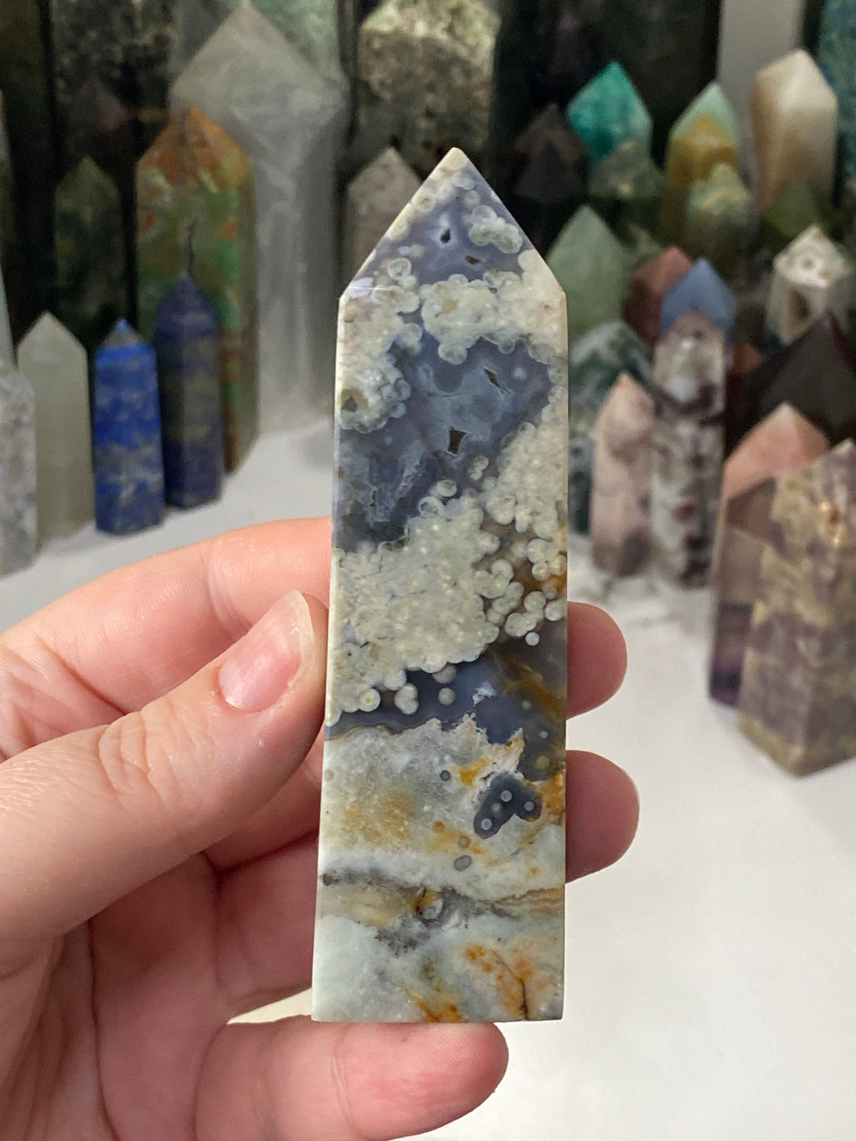 Ocean jasper crystal tower