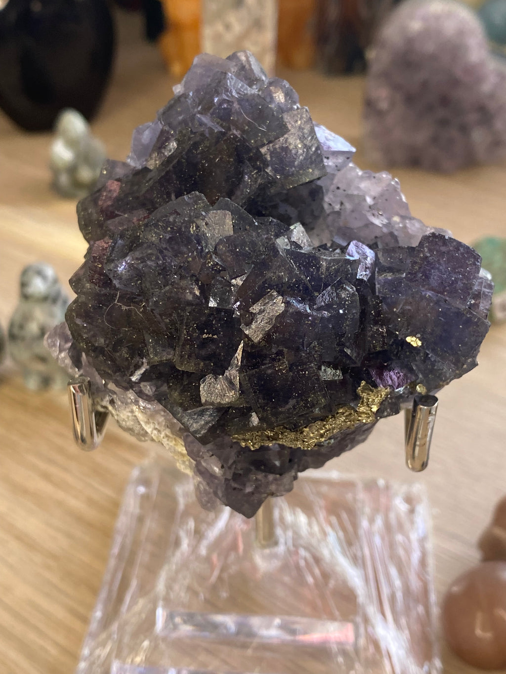 Nigerian fluorite with sugar duzy pyrite specimen