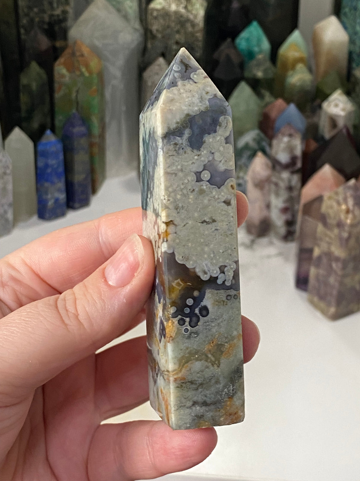 Ocean jasper crystal tower