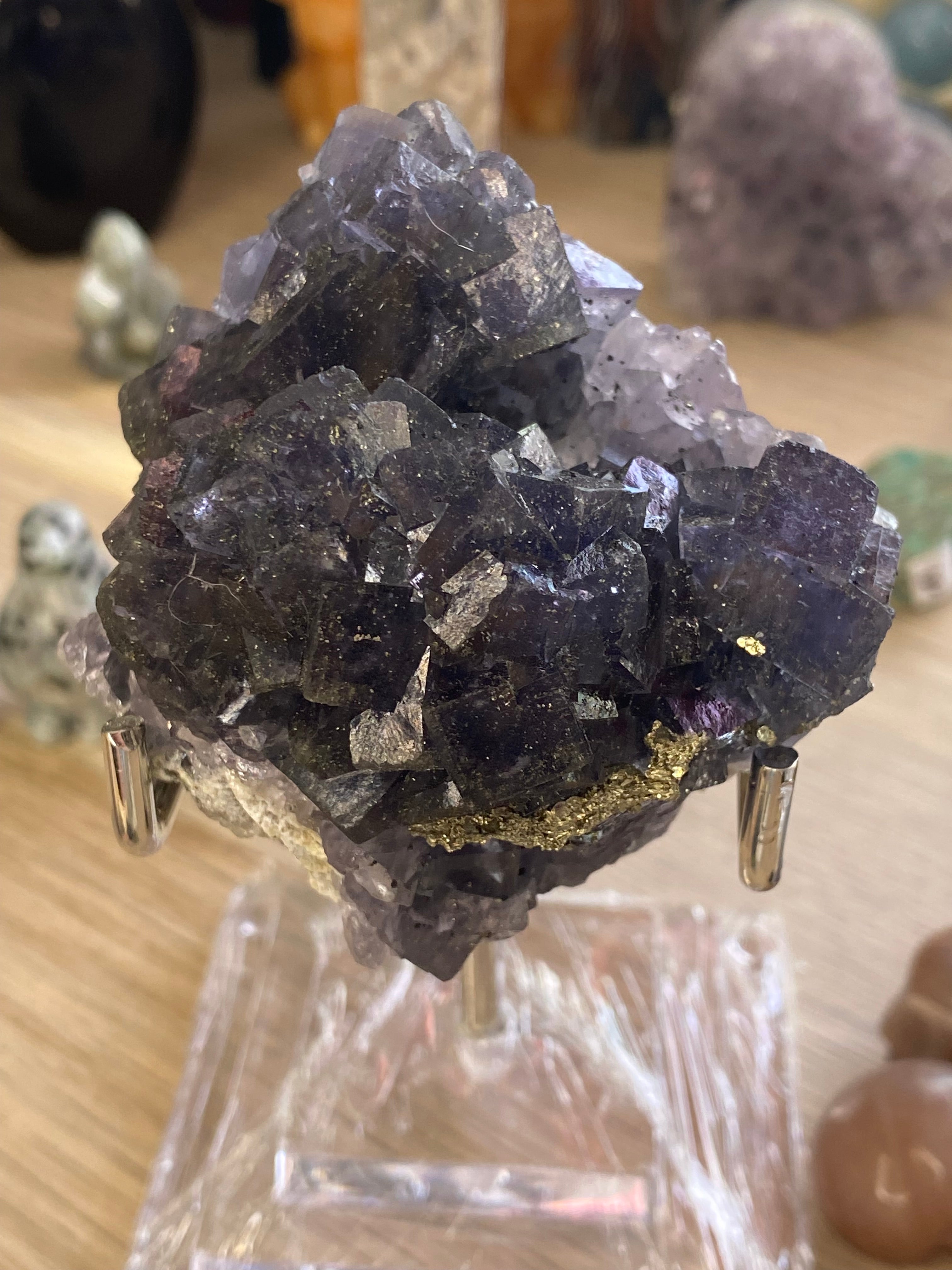 Nigerian fluorite with sugar duzy pyrite specimen