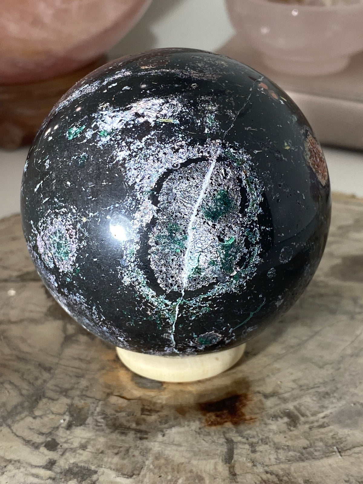 Ocean opal crystal sphere