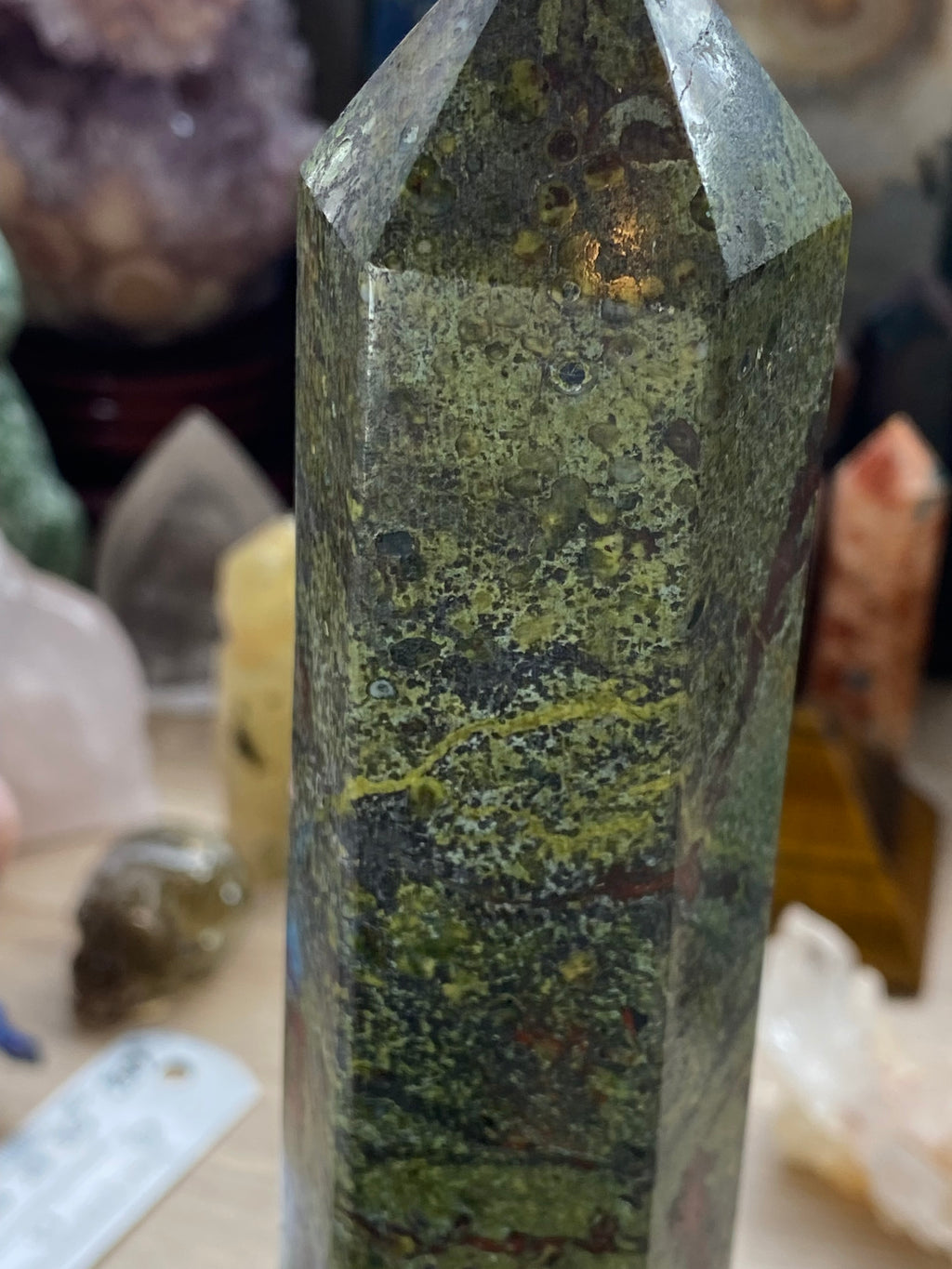 Dragon blood stone crystal tower 23cm