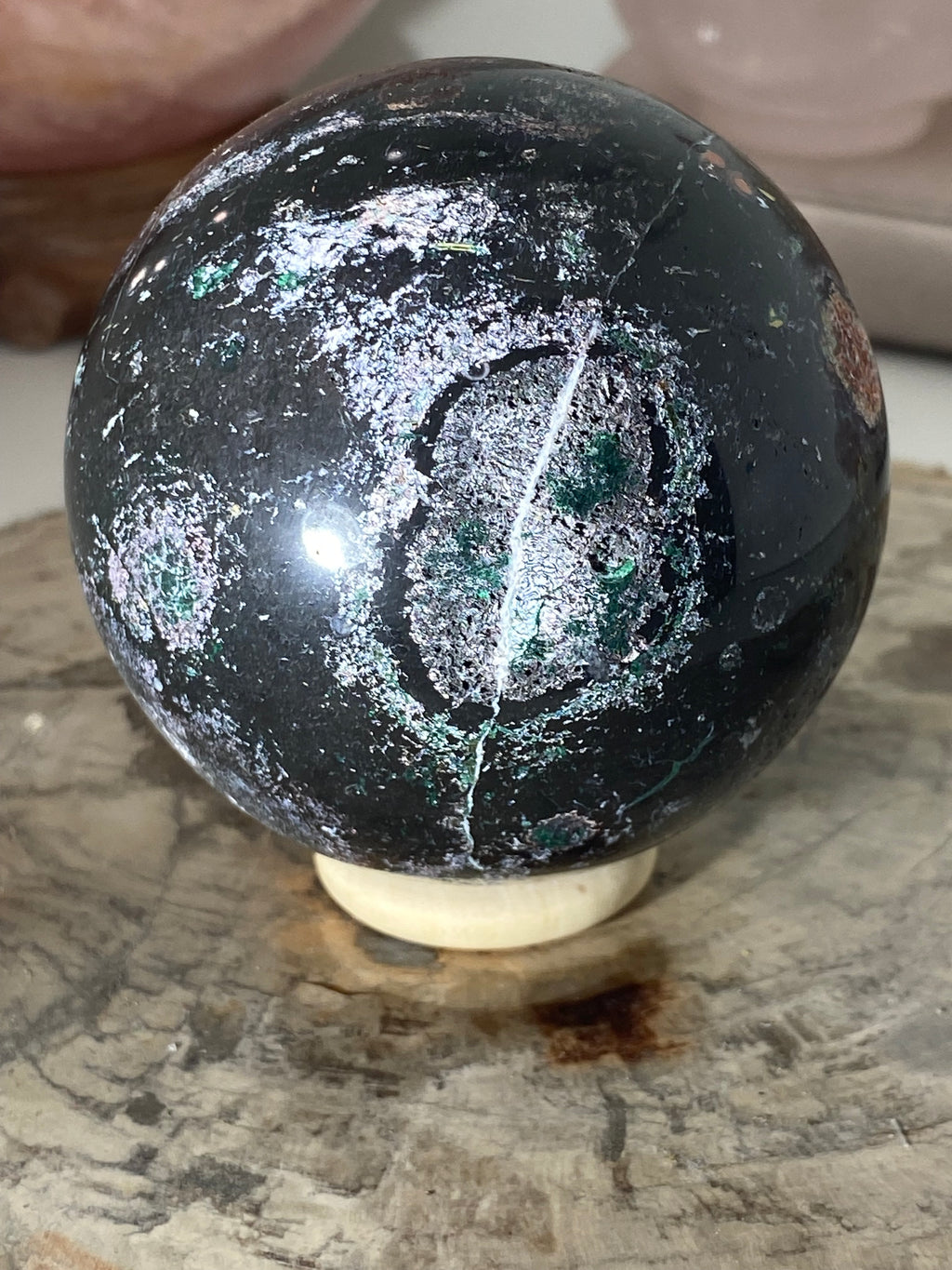 Ocean opal crystal sphere