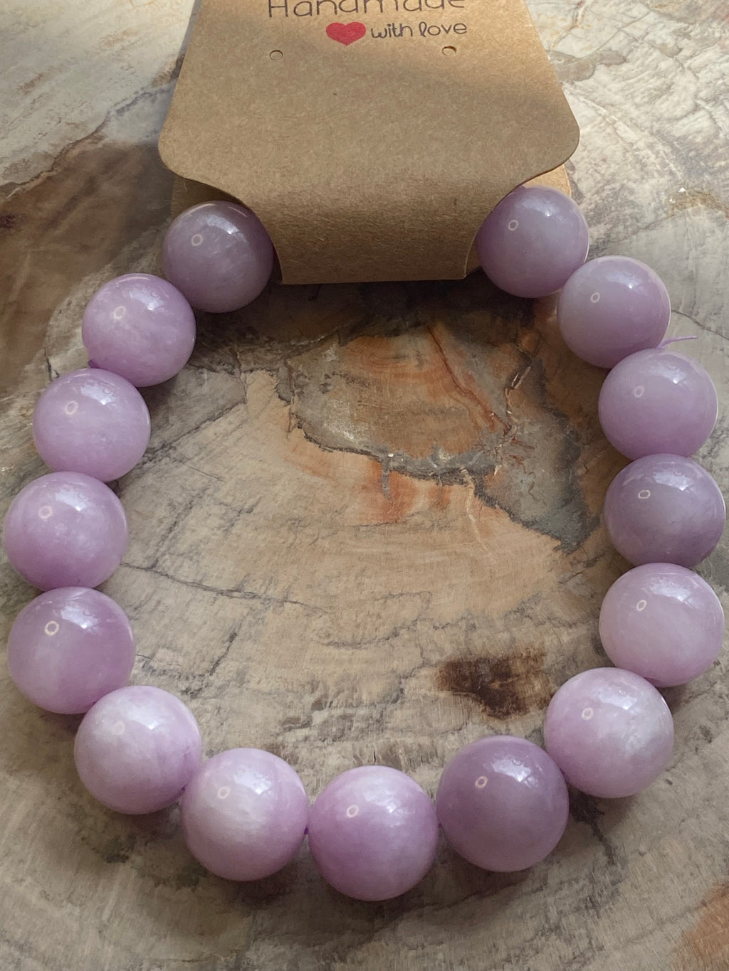 12mm kunzite crystal bracelet
