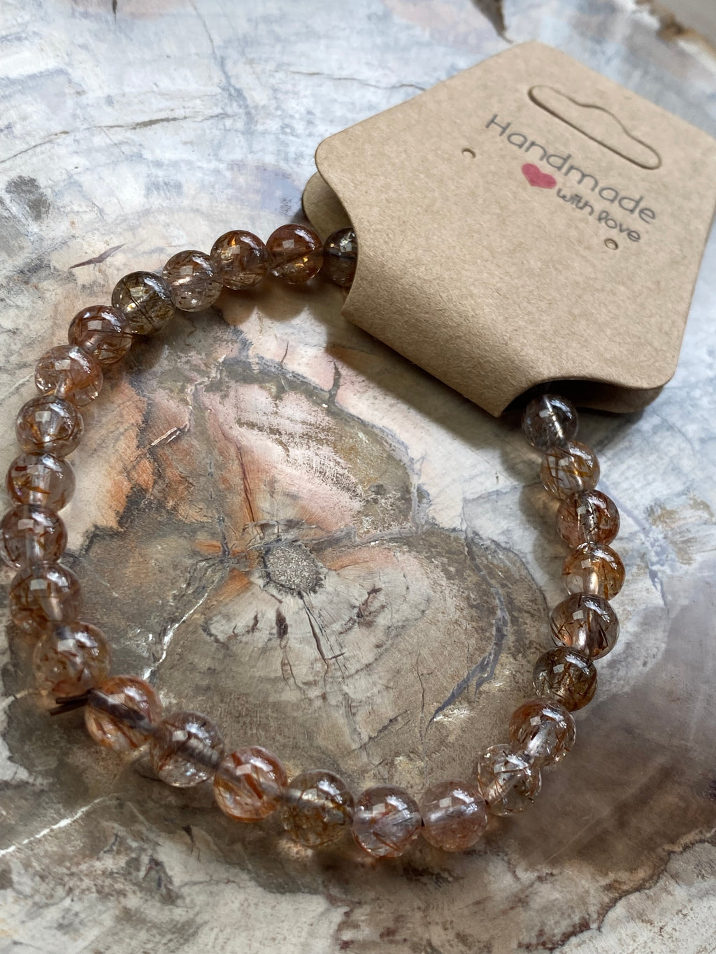 Grade AAAA rutile crystal bracelet 6.5mm