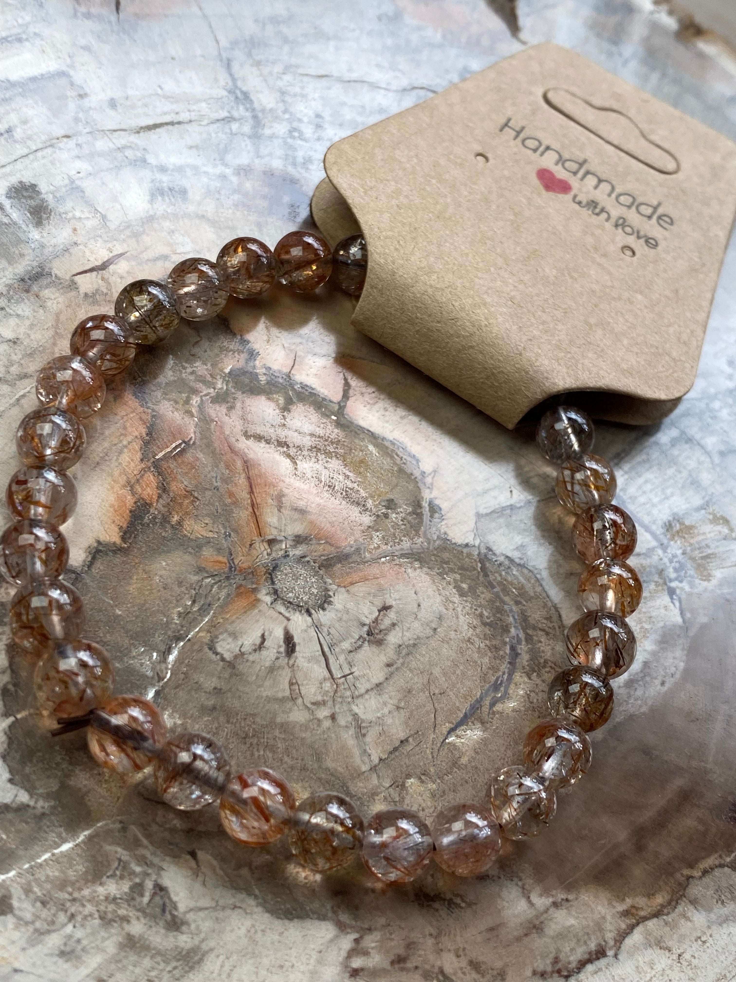 Grade AAAA rutile crystal bracelet 6.5mm