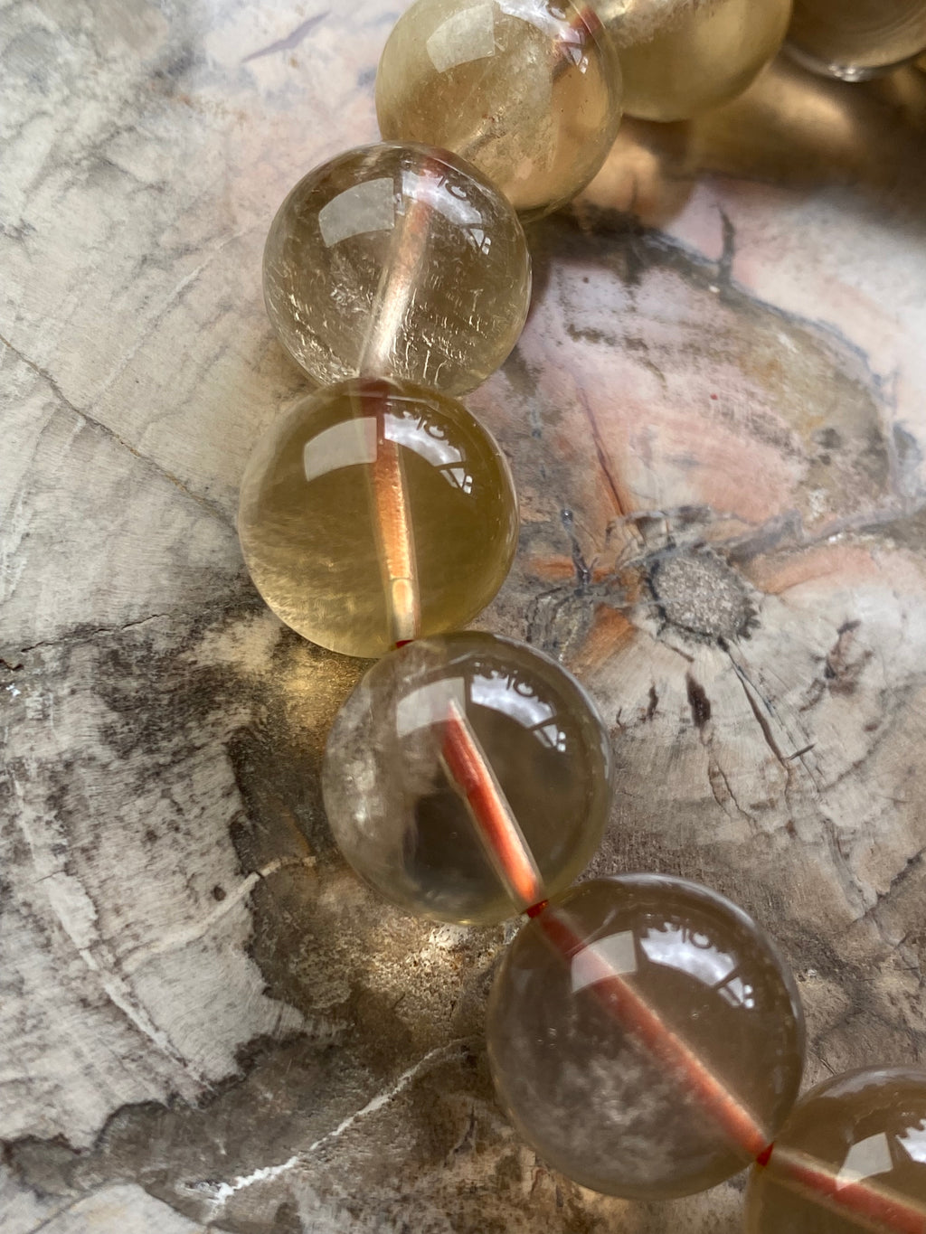 Natural Citrine crystal 13mm bracelet