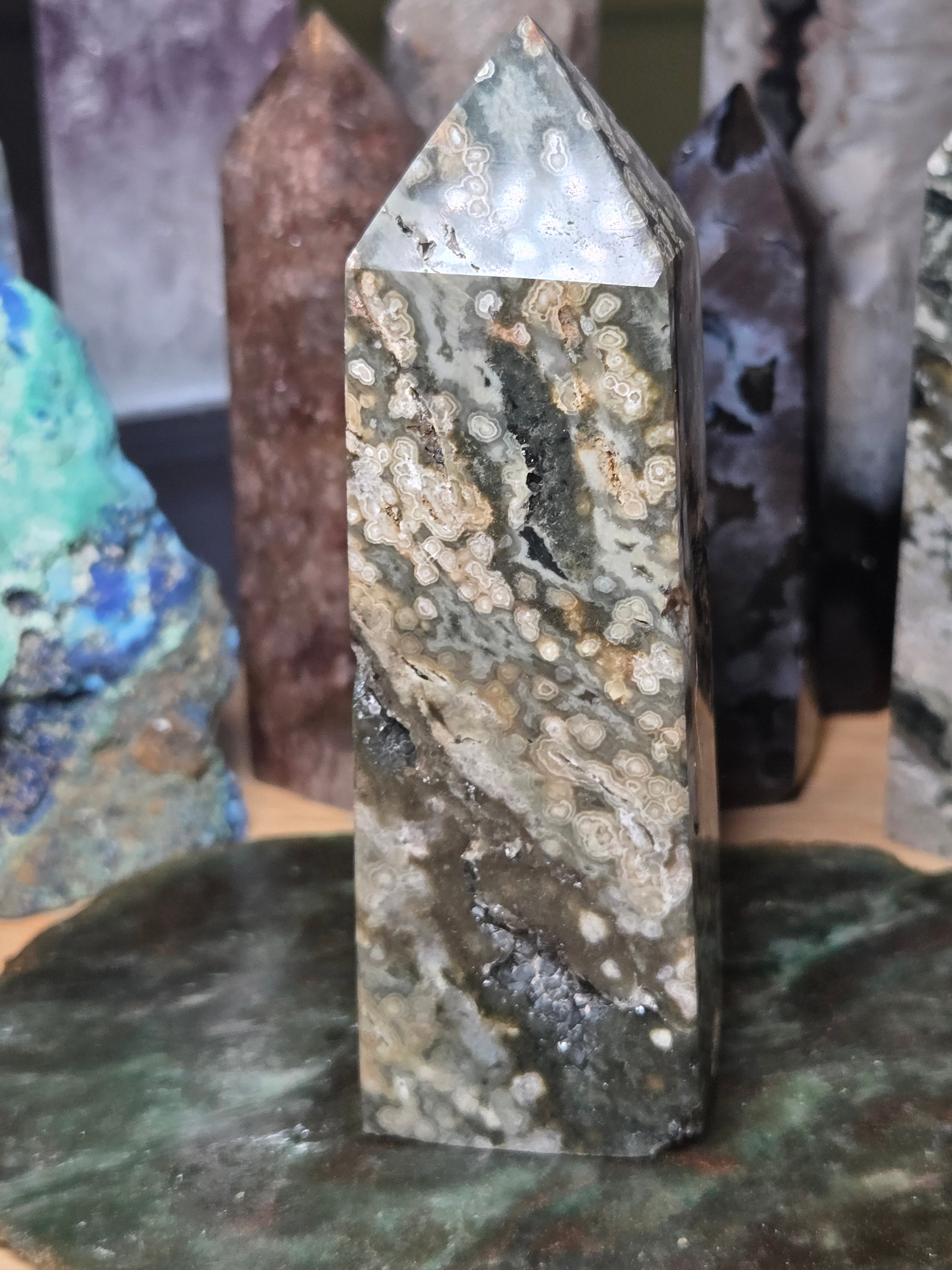 Ocean Jasper crystal tower