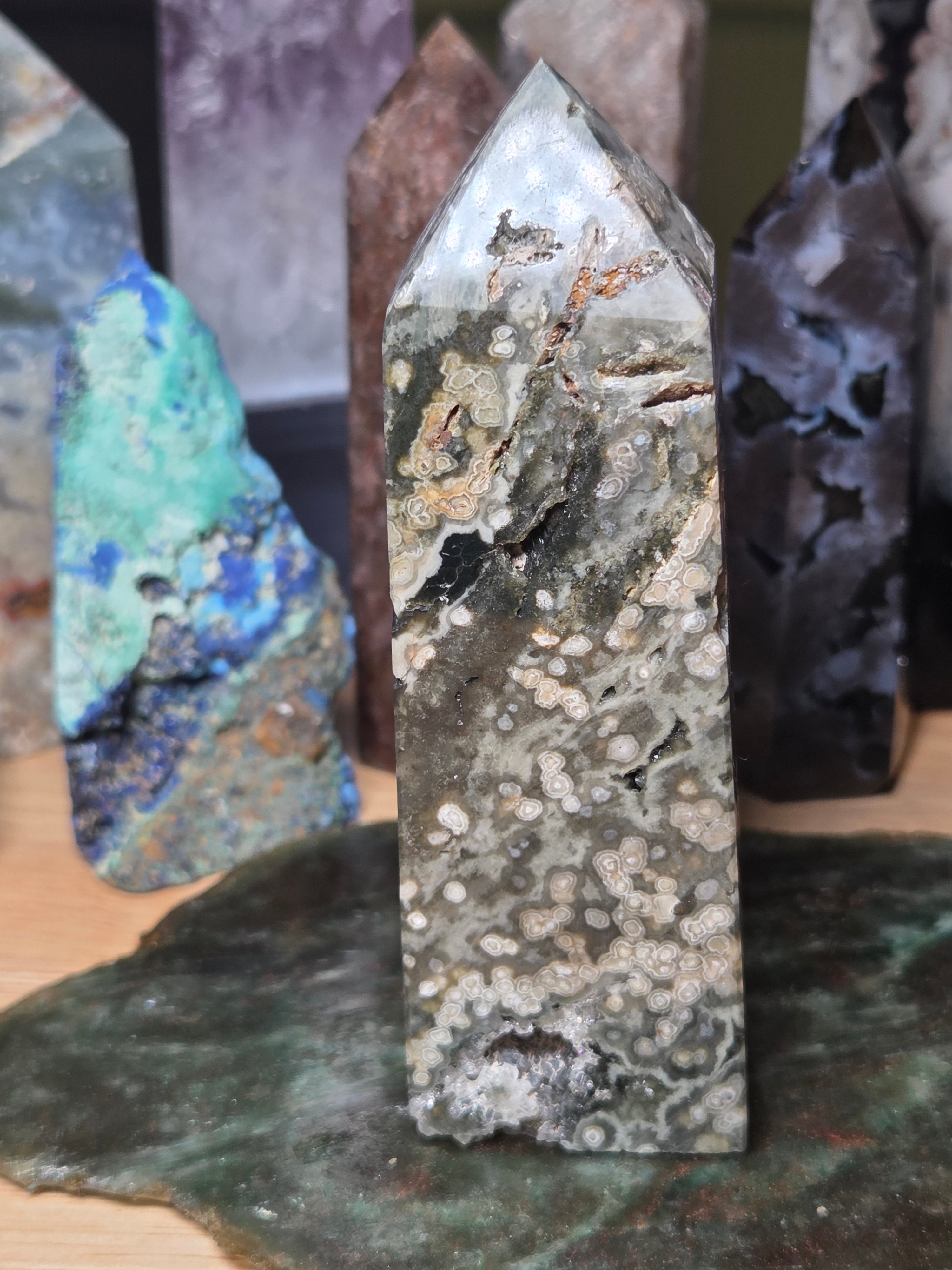 Ocean Jasper crystal tower