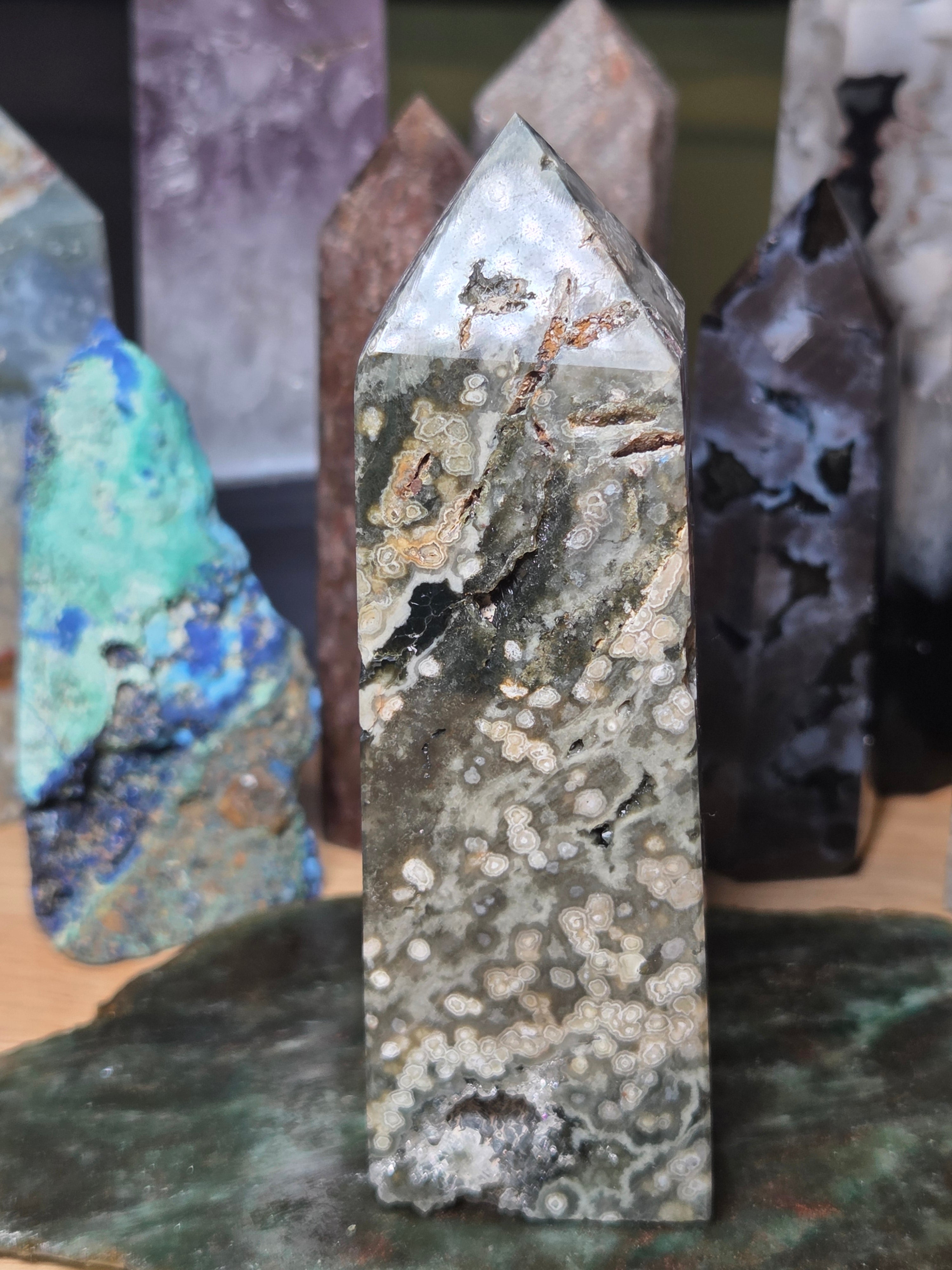 Ocean Jasper crystal tower
