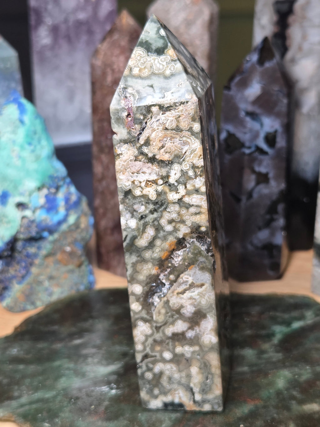 Ocean Jasper crystal tower