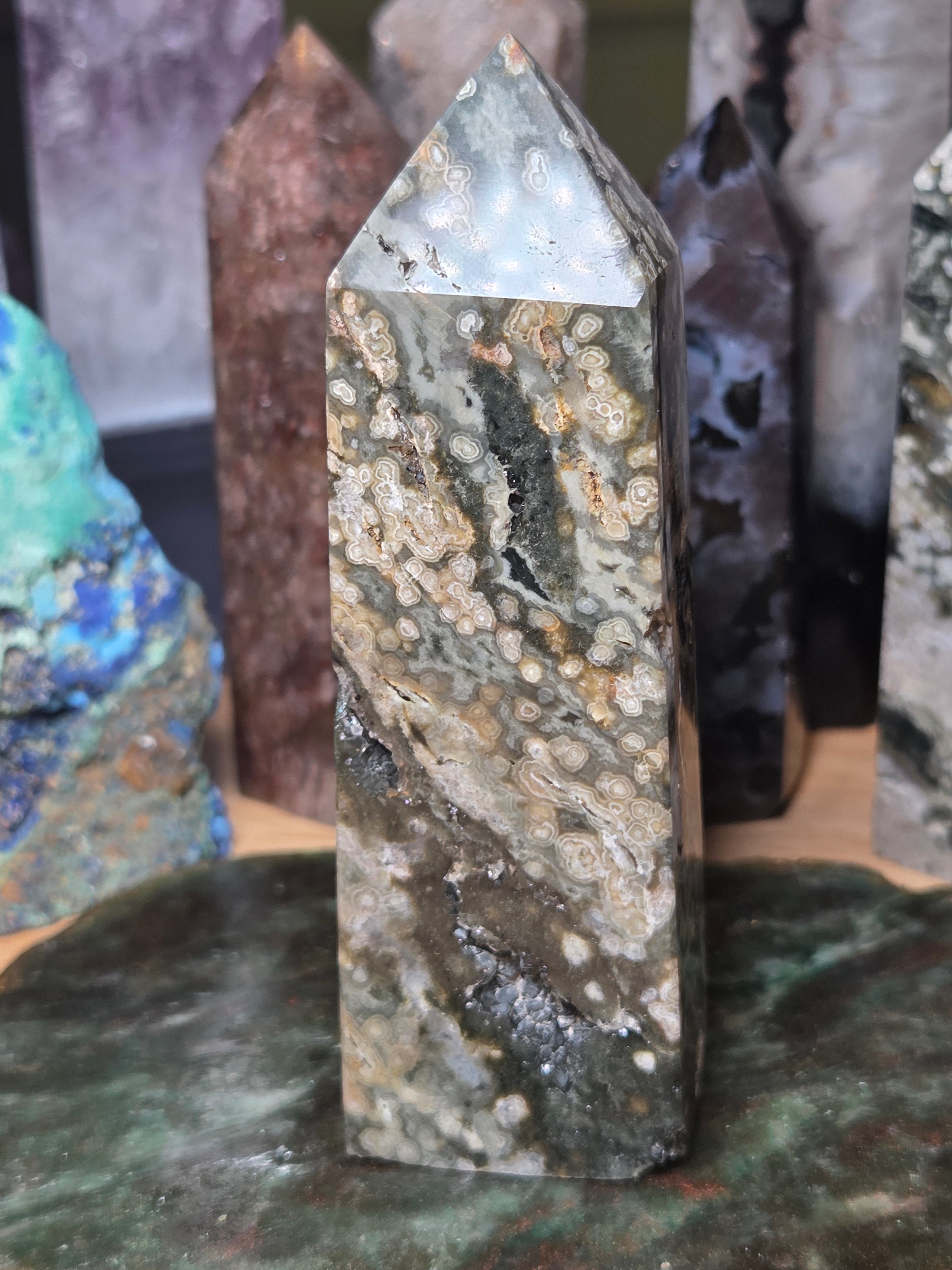 Ocean Jasper crystal tower